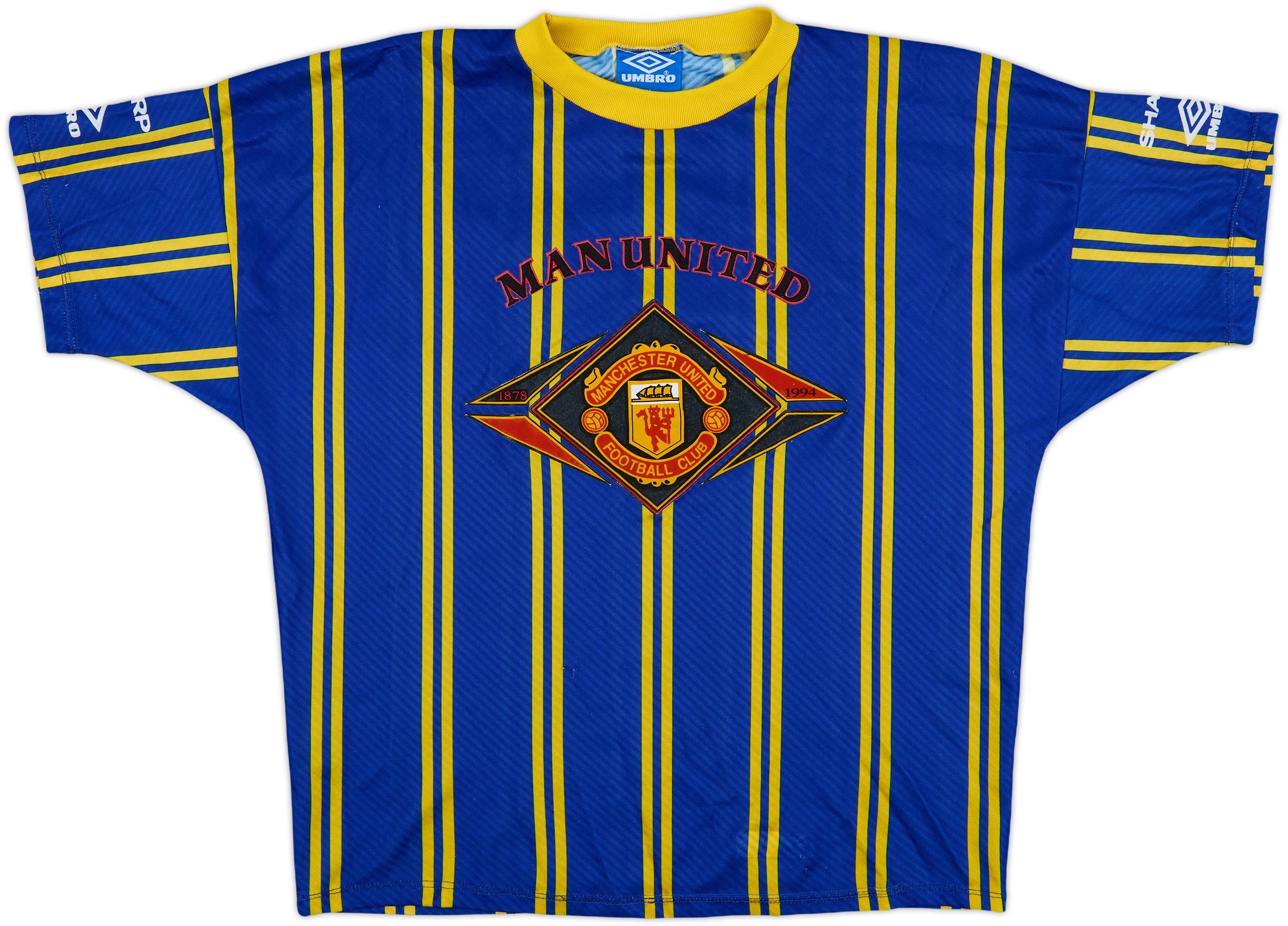 1994-96 Manchester United Umbro Training Shirt - 8/10 - (M)