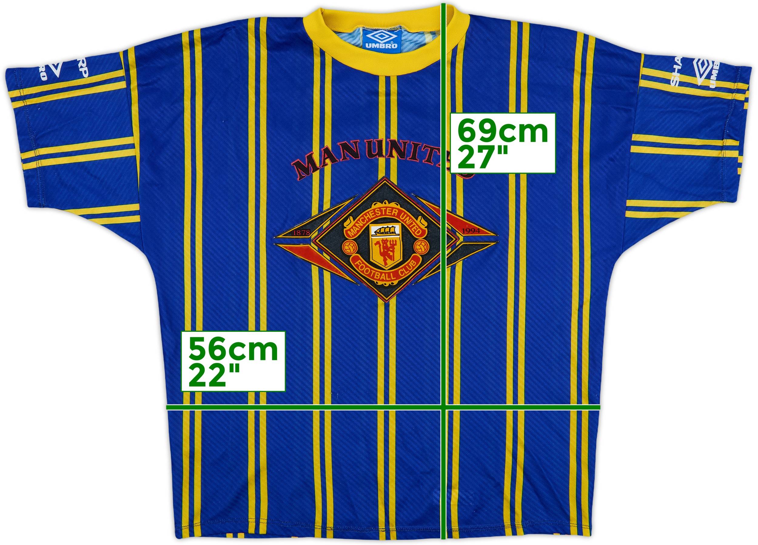 マンチェスターユナイテッドUMBRO トレーニングシャツ 1994 1995 1994-96 Manchester United Umbro Training Shirt - 8/10 - (M)