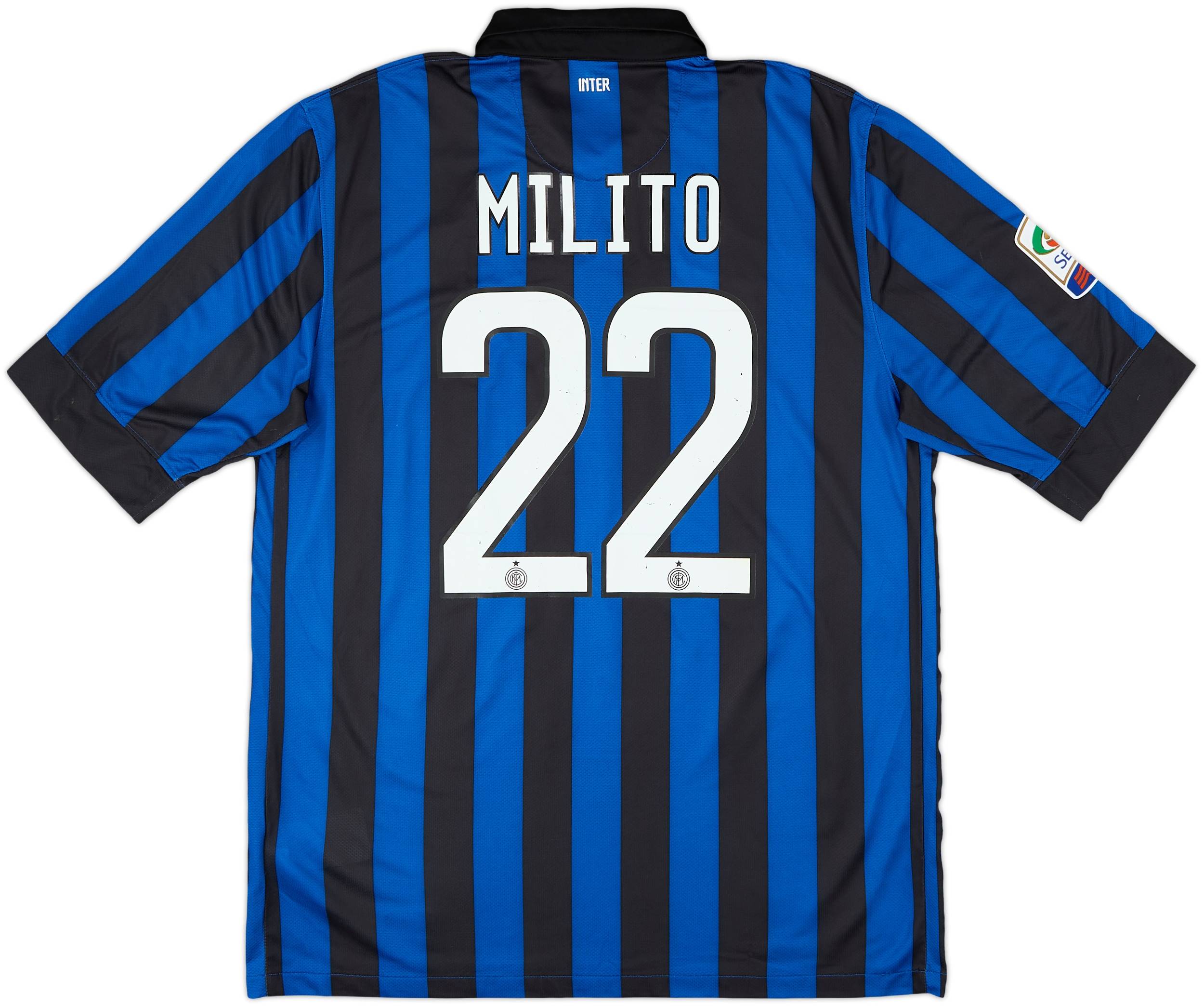 インテル・ミラノ 2011 Nike シャツ XL 2011-12 Inter Milan Home Shirt Milito #22 - 6/10 - (L)