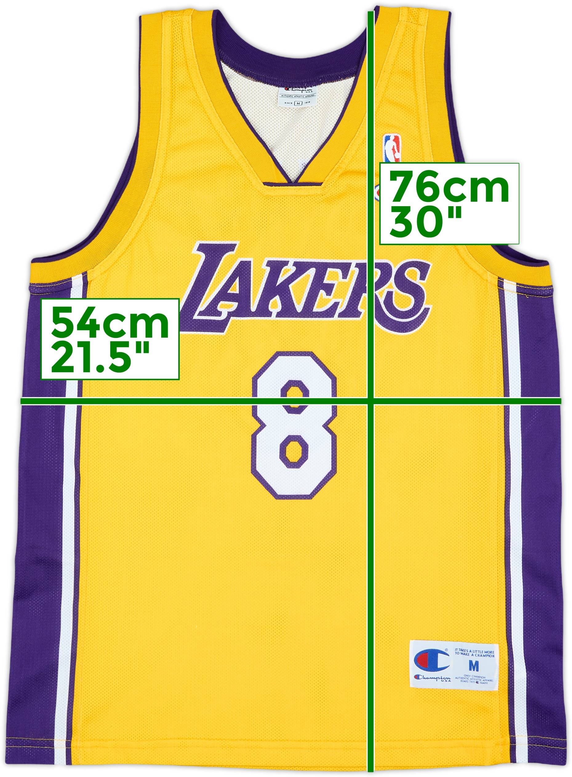 1999-06 LA Lakers Bryant #8 Champion Home Jersey - 9/10 - (M)