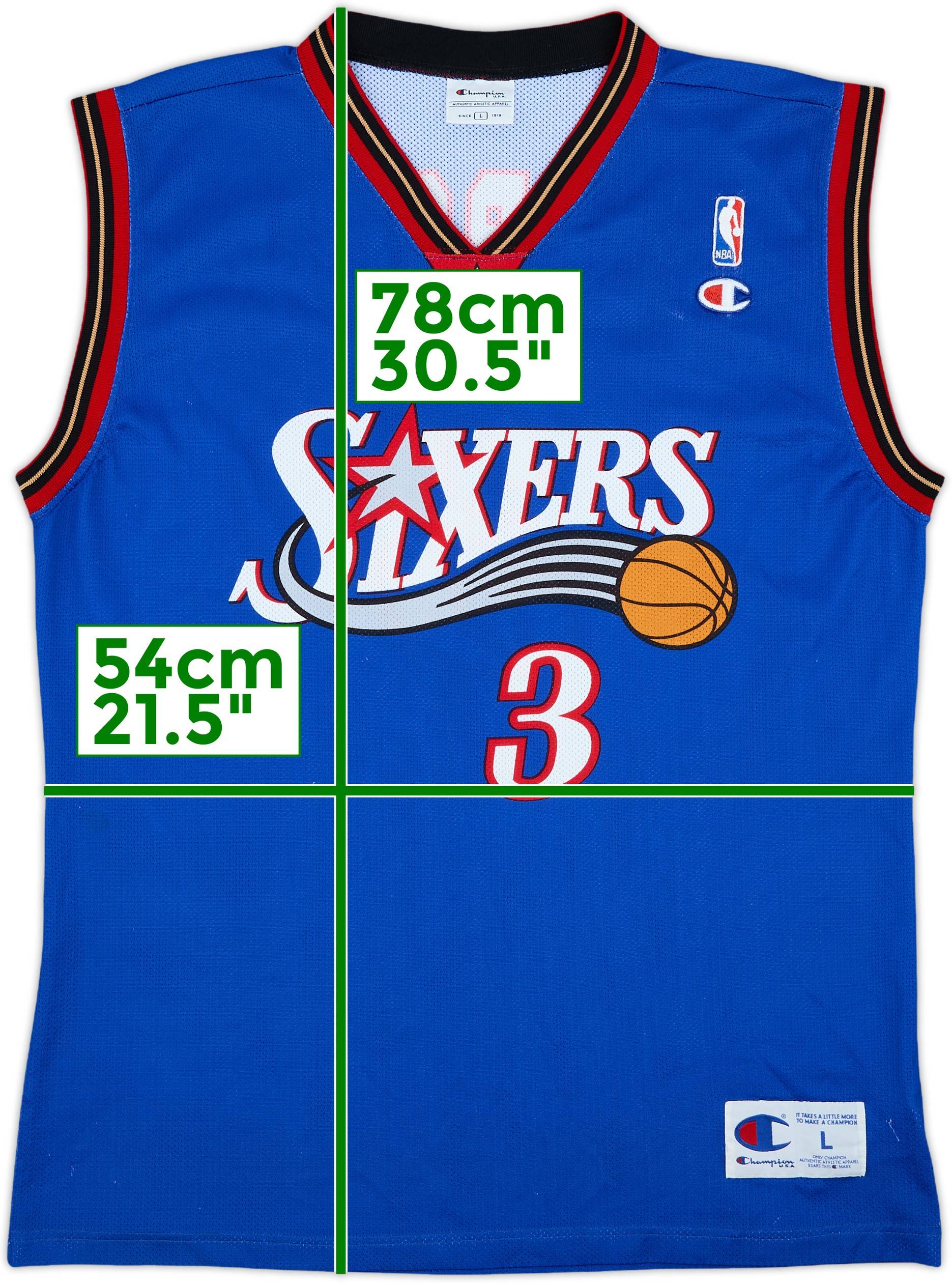 1999-00 Philadelphia 76ers Iverson #3 Champion Alternate Jersey