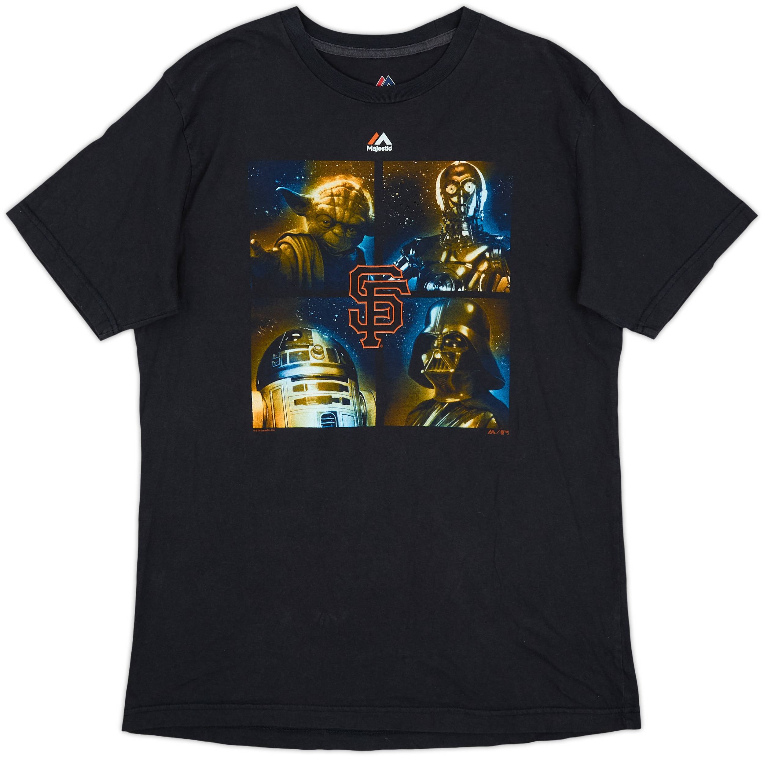 SAGA PLANETS フルグラフィックTシャツ キサラギGOLD STAR 2016 San Francisco Giants Star Wars Majestic Tee - 8/10 - (L)