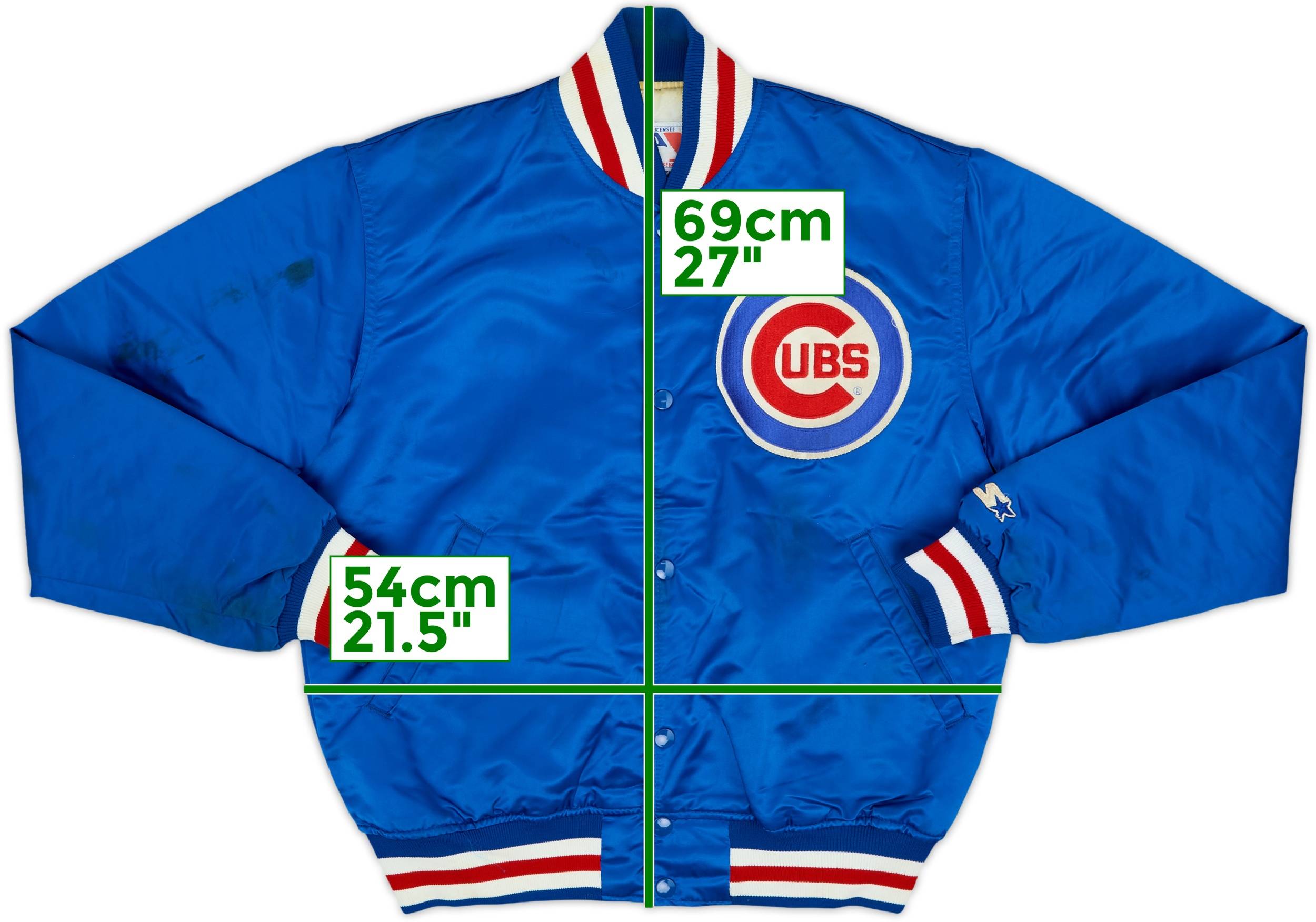 80s Swingster Chicago Cubs ボンバージャケット XL Vintage 80s Swingster MLB Chicago Cubs Satin Insulated Baseball