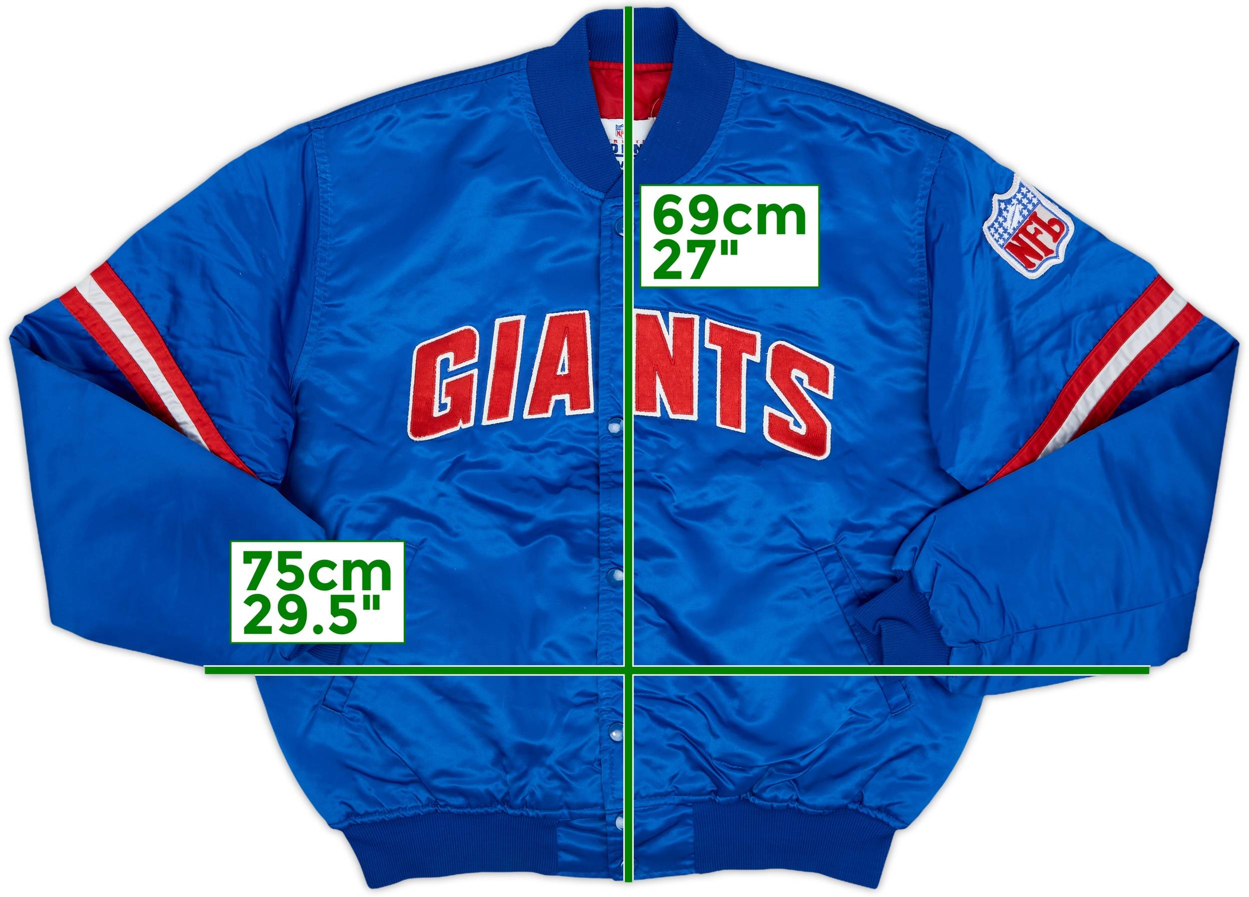 1980s New York Giants Starter Satin Varsity Jacket - 8/10 - (L)