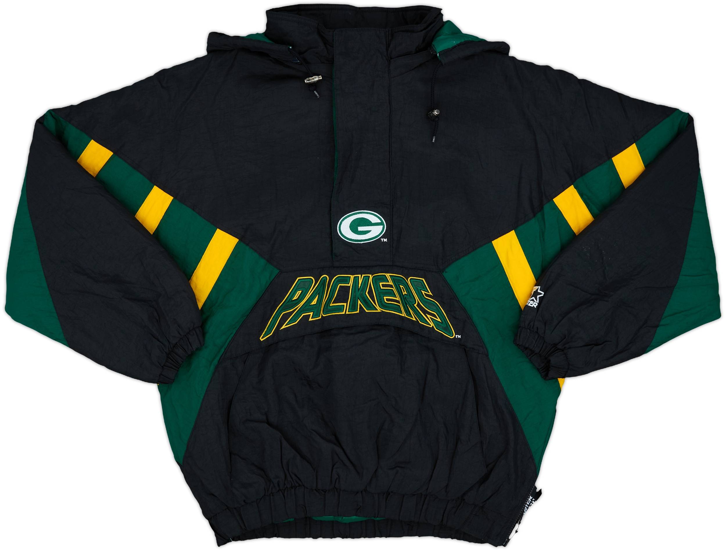 packers ジャケット 1990s Green Bay Packers Starter 1/2 Zip Rain Coat - 8/10 - (XL)