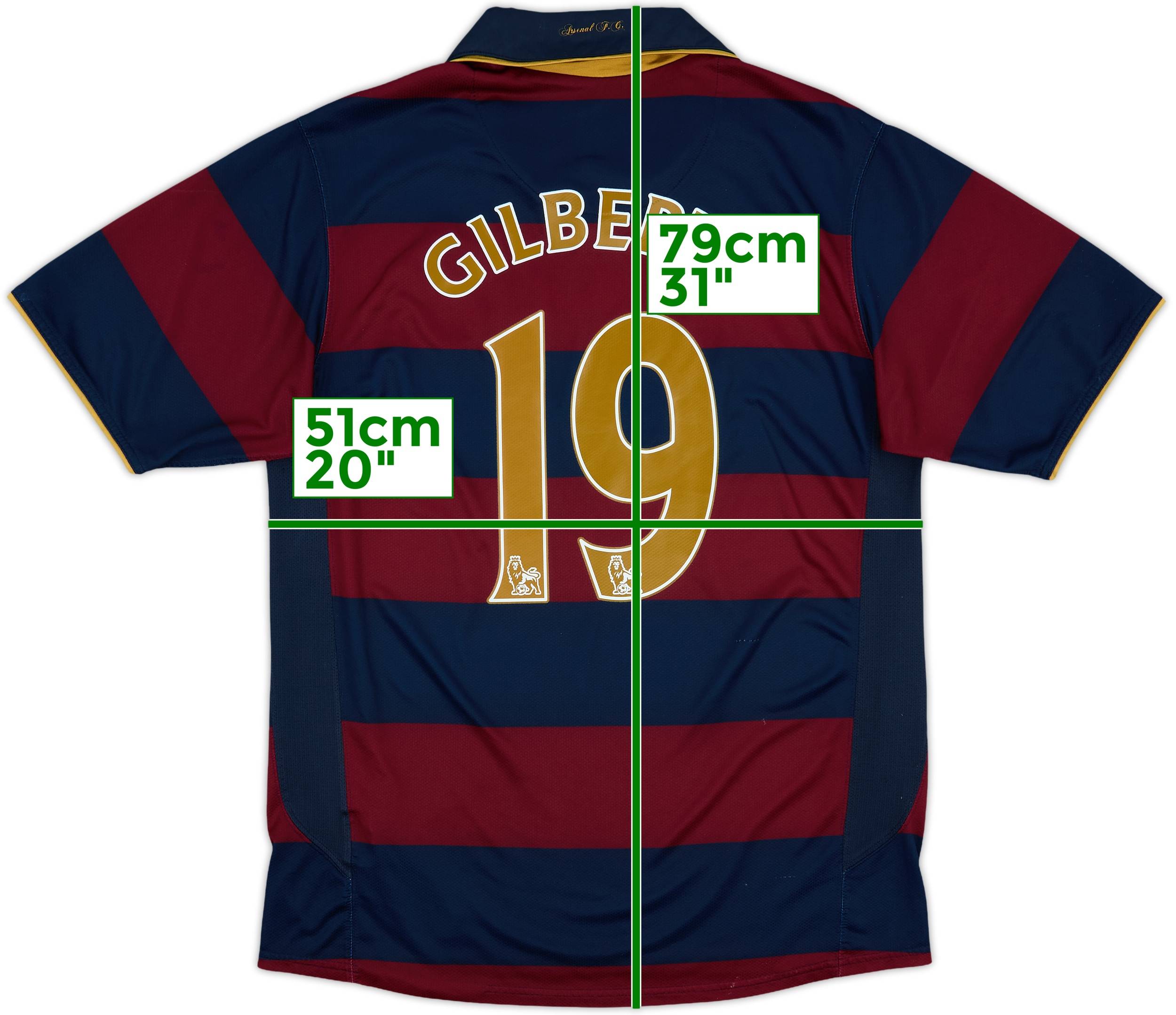 2007-08 Arsenal Third Shirt Gilberto #19 - 6/10 - (M)