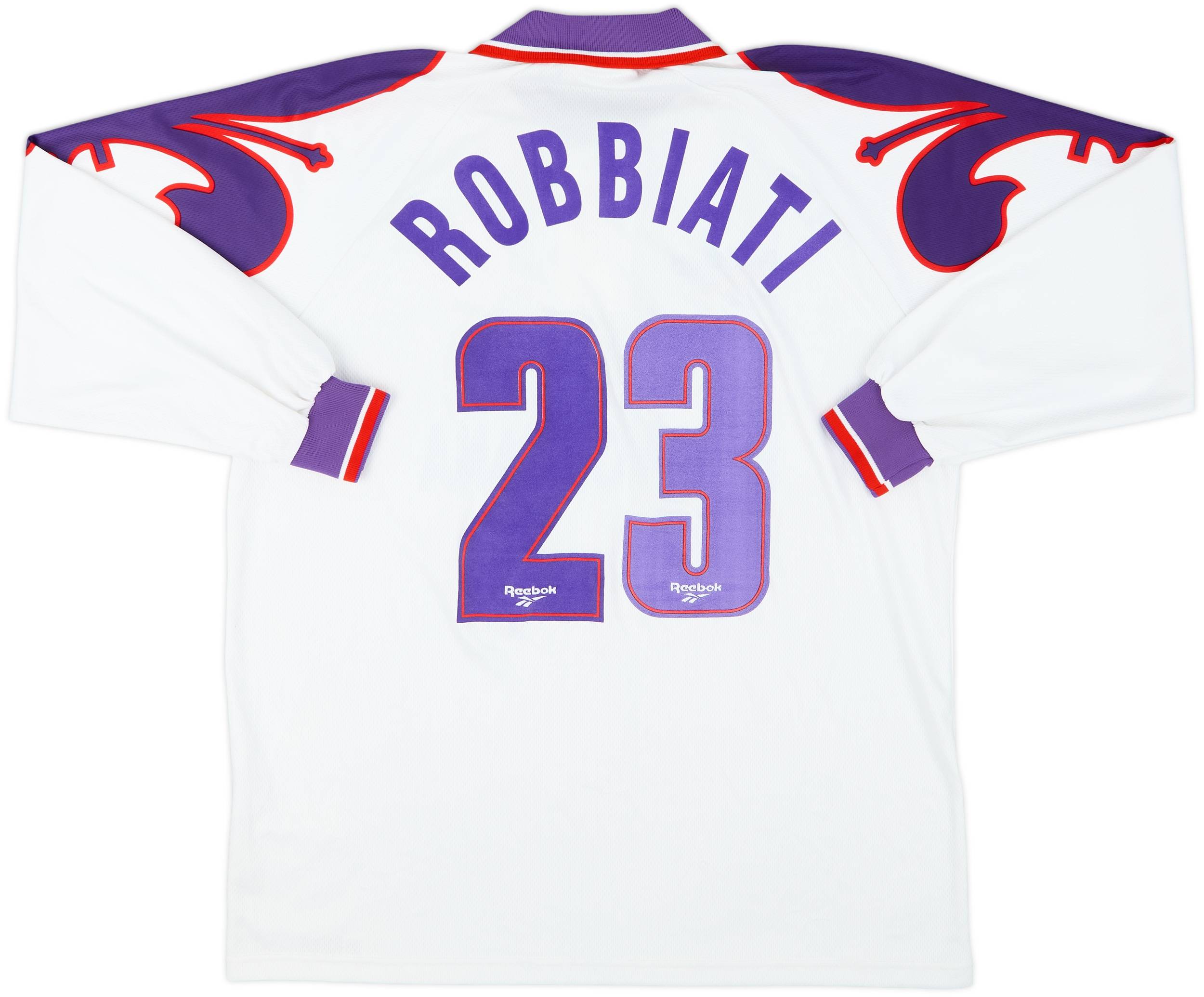 1995-96 Fiorentina Away L/S Shirt Robbiati #23 - 8/10 - (XL)