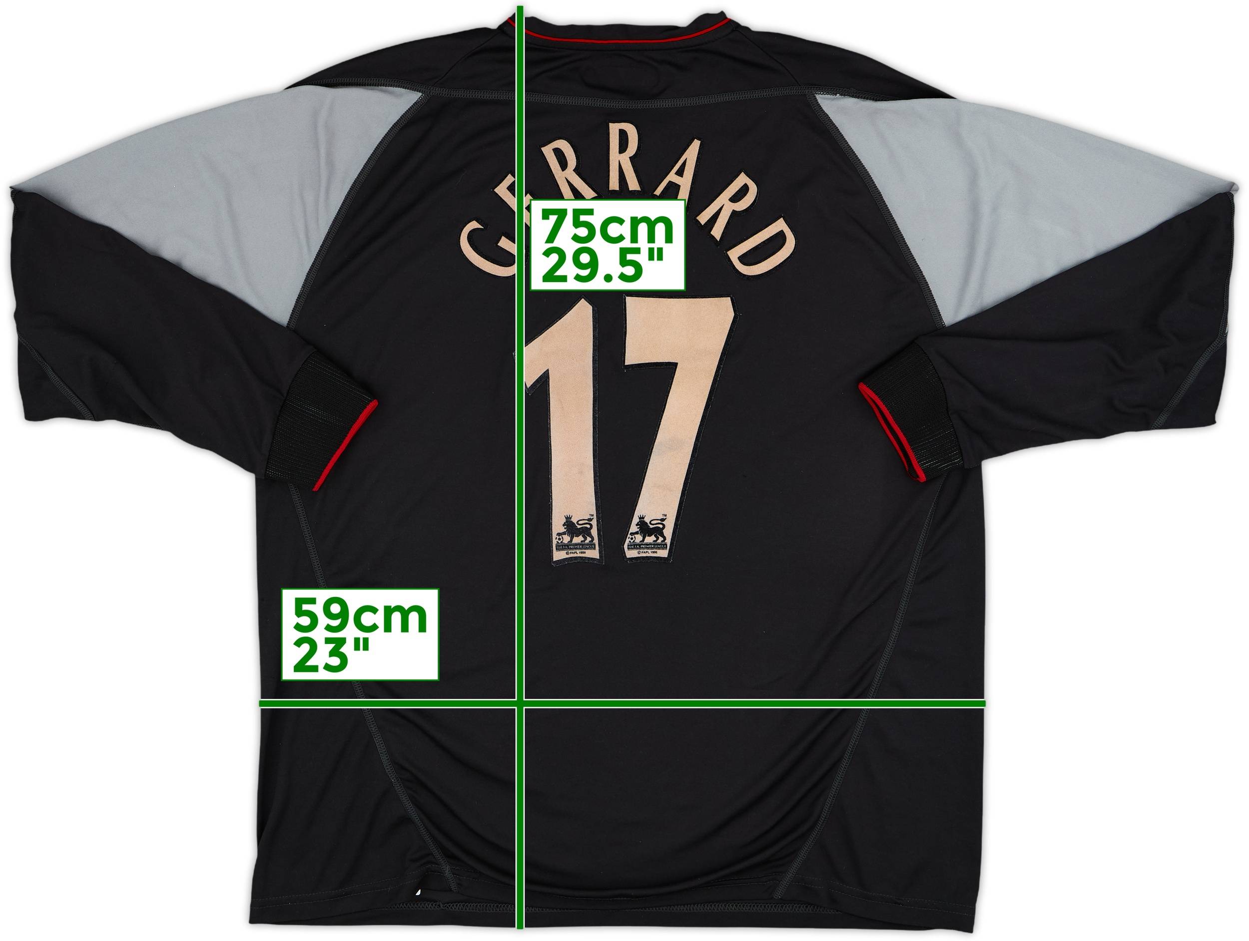 2002-04 Liverpool Away Shirt Gerrard #17 - 7/10 - (XL)
