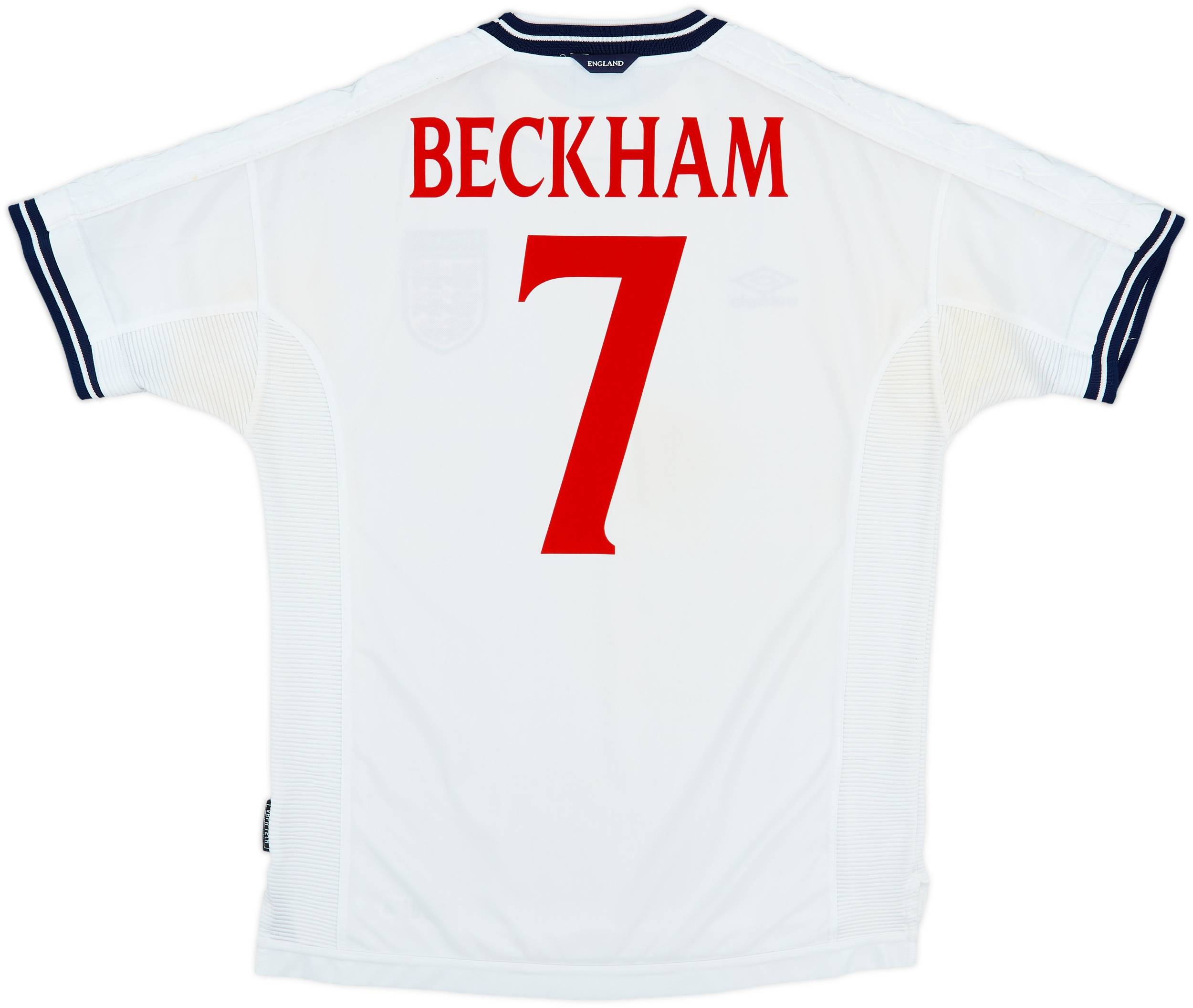 1999-01 England Home Shirt Beckham #7 - 5/10 - (L)