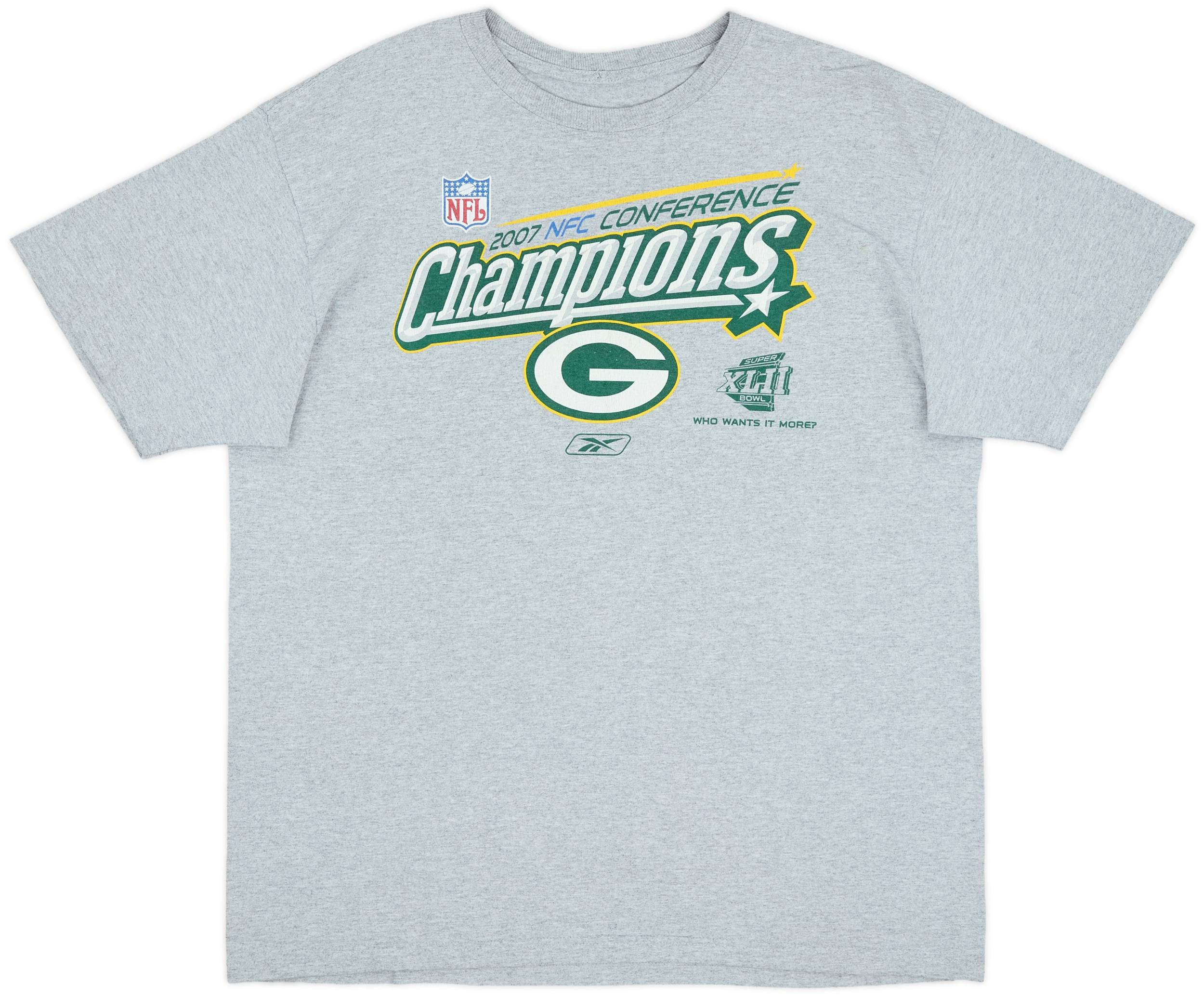 2007 Green Bay Packers NFC Champions Reebok Graphic Tee - 7/10 - (L)