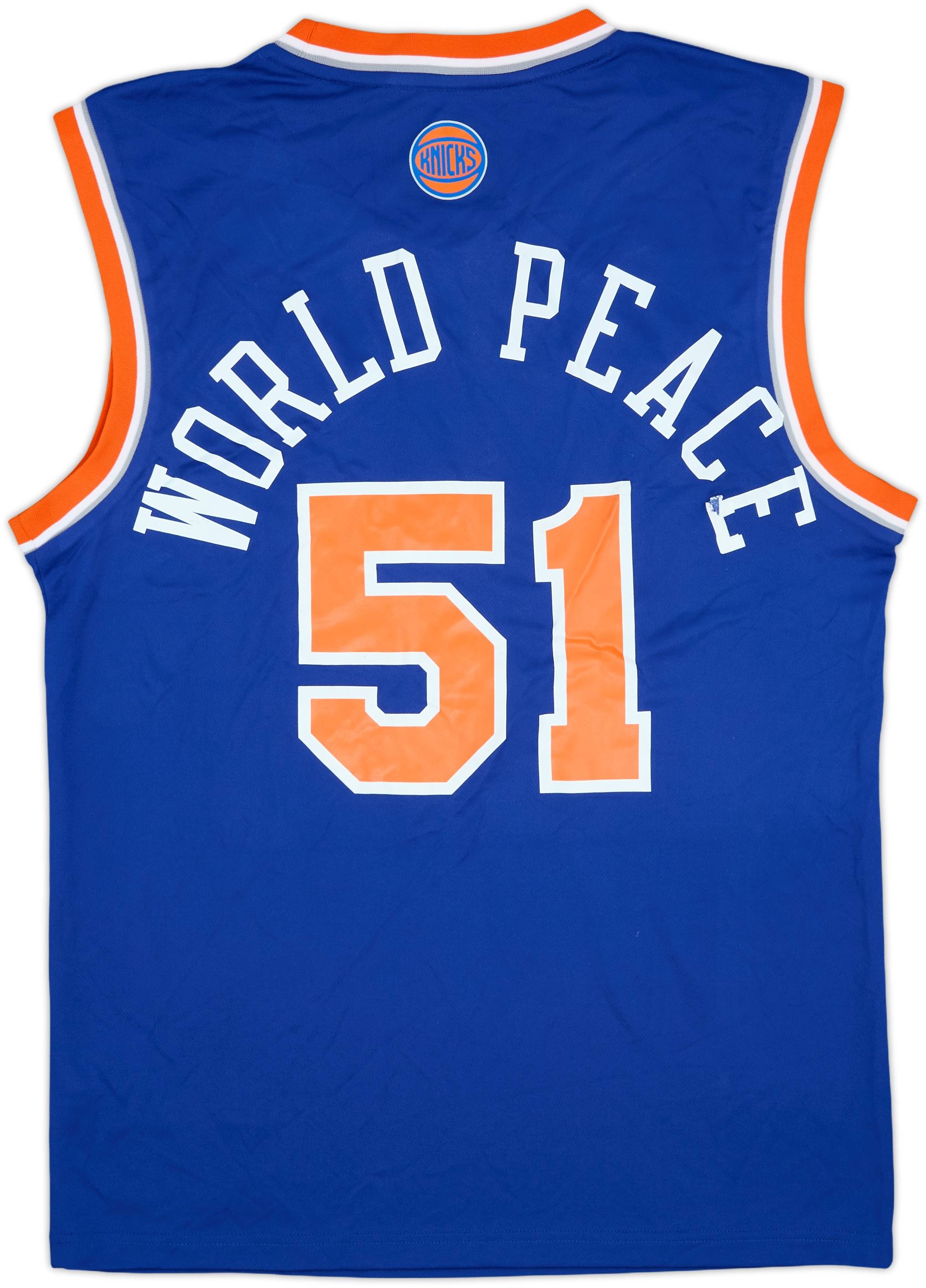 2013-14 New York Knicks World Peace #51 adidas Away Jersey - 5/10 - (M), image size:2032x2825