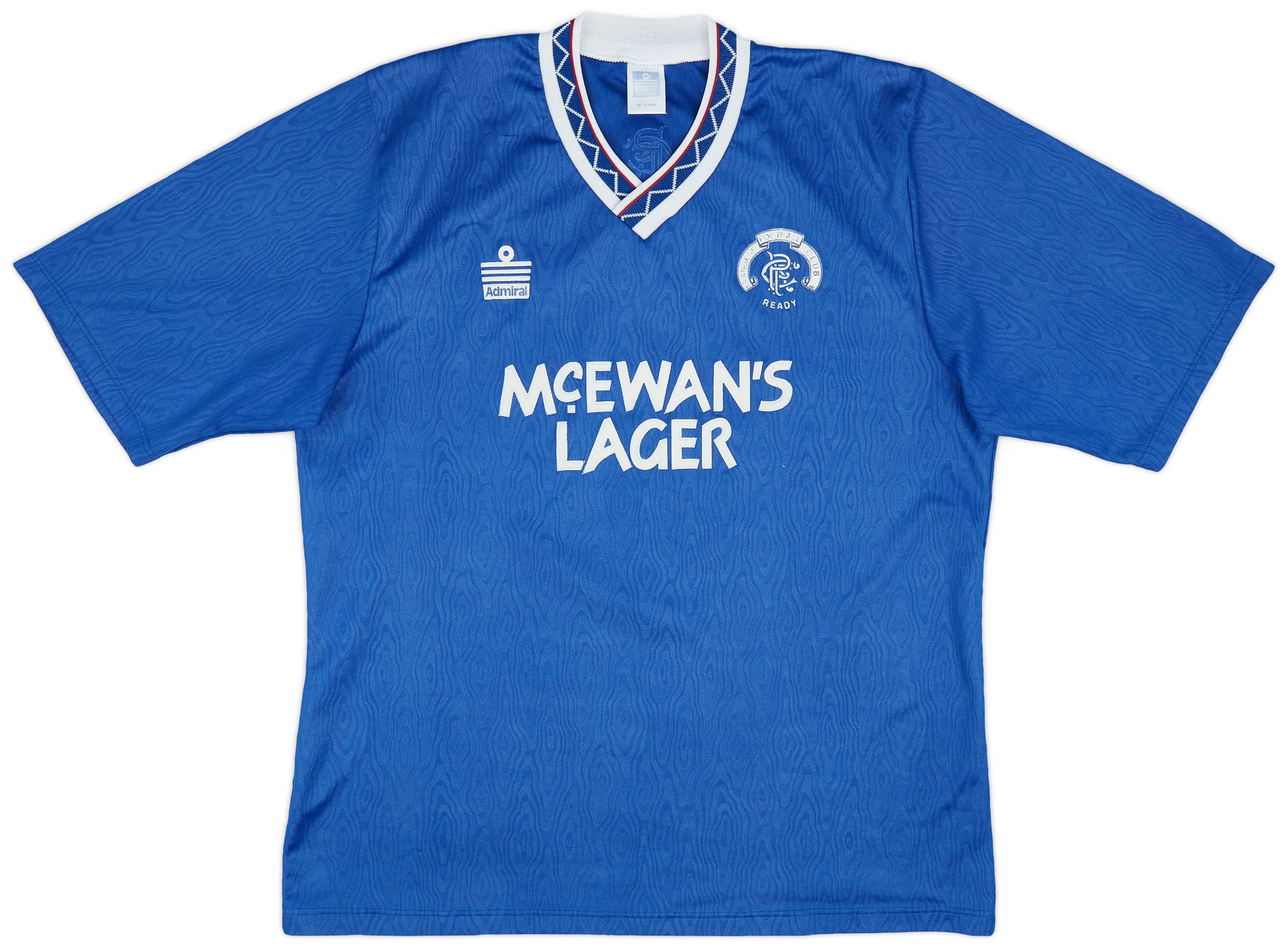 1990-92 Rangers Home Shirt - 7/10 - (XL)