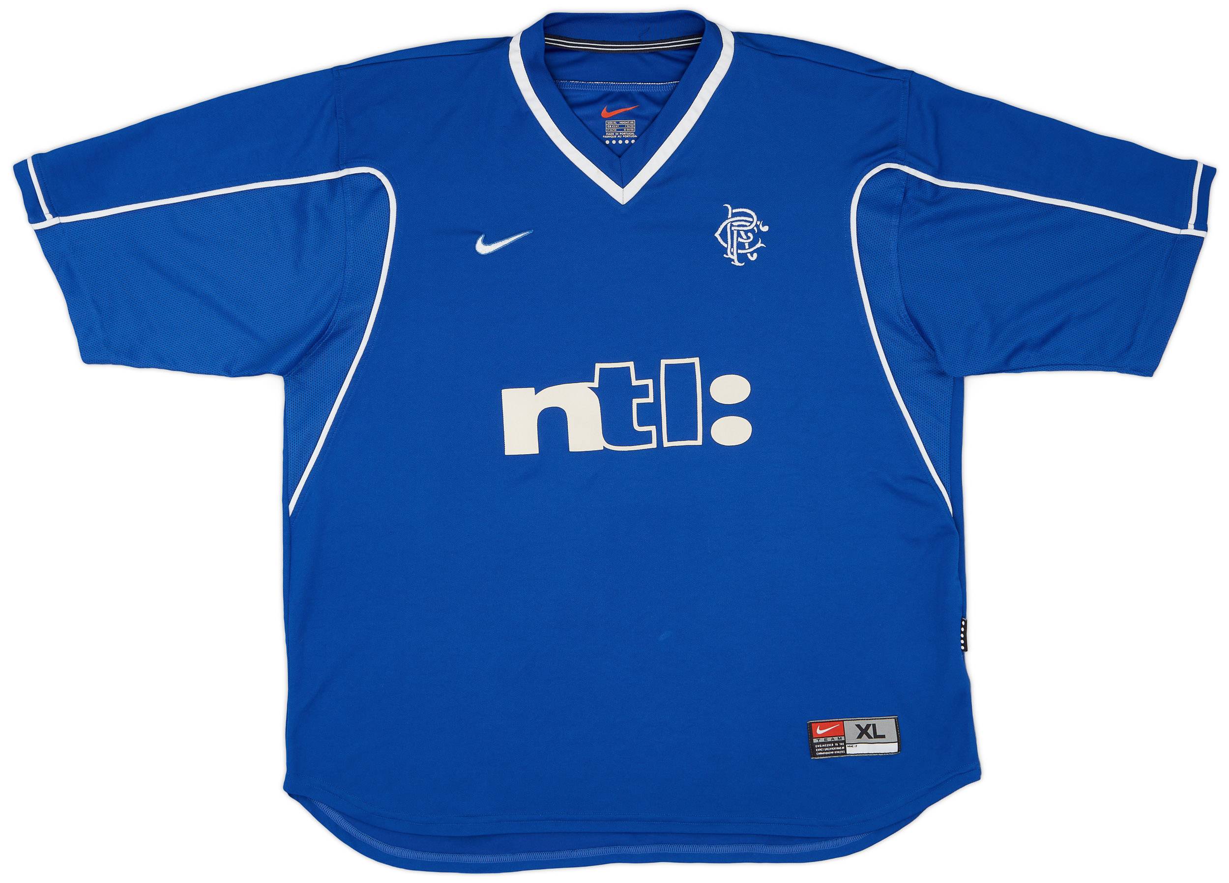レンジャーズ 99/01 ホーム ユニフォーム L 1999-01 Rangers Home Shirt Mols #9 - 6/10 - (XL)