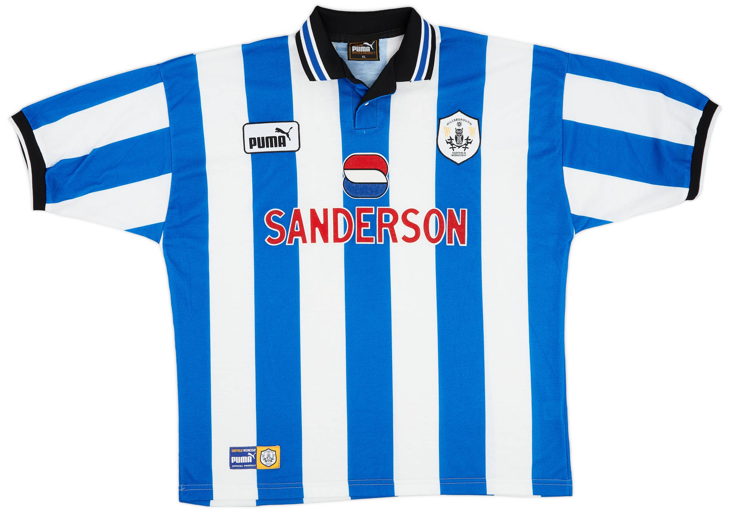 【正規品】シェフィールド・ウェンズデー　Sheffield Wednesday 1997-99 Sheffield Wednesday Home Shirt Di Canio #11 - 8/10