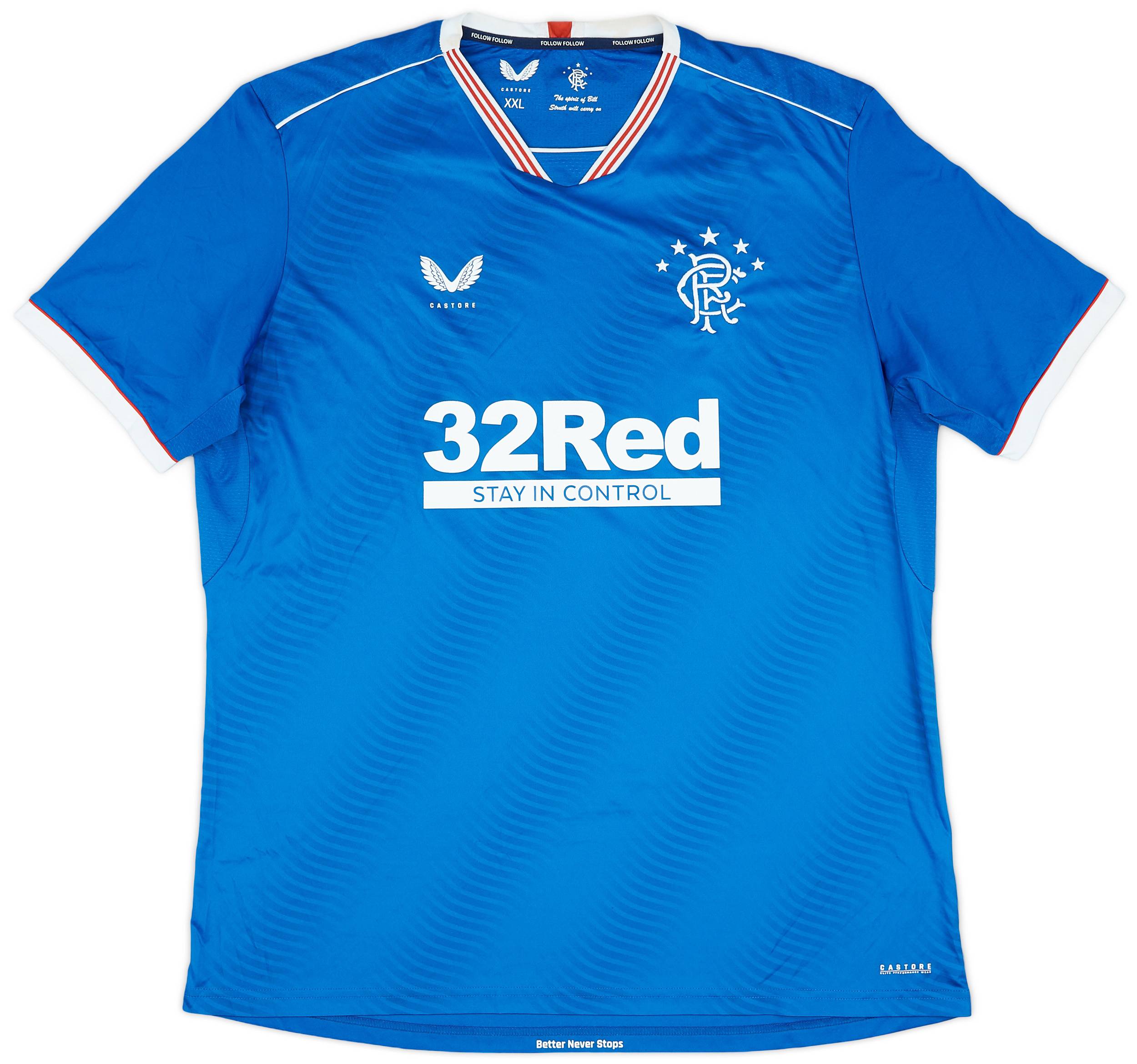 2020-21 Rangers Home Shirt - 8/10 - (XXL)