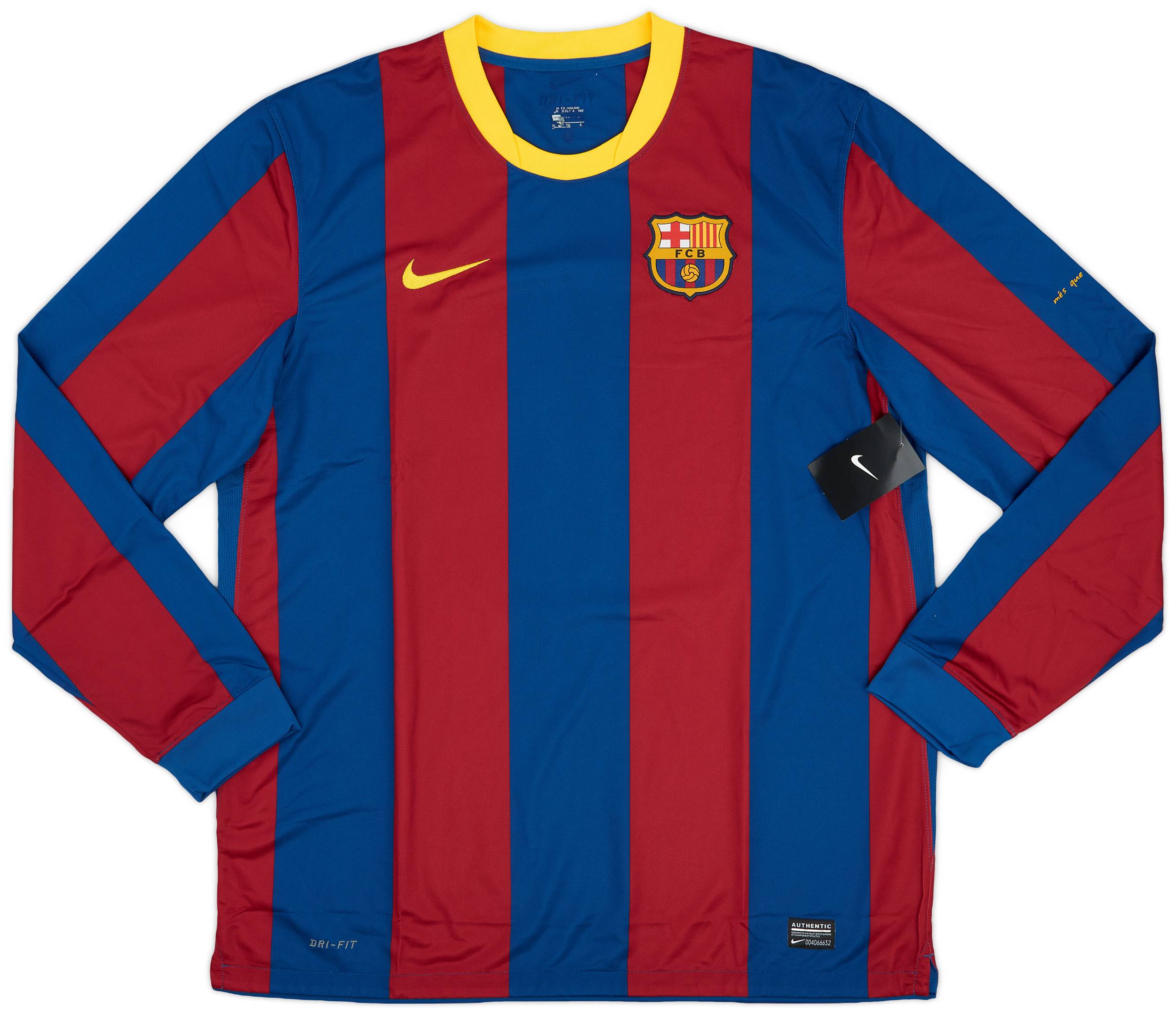 2010-11 Barcelona Home L/S Shirt Messi #10 (XL)