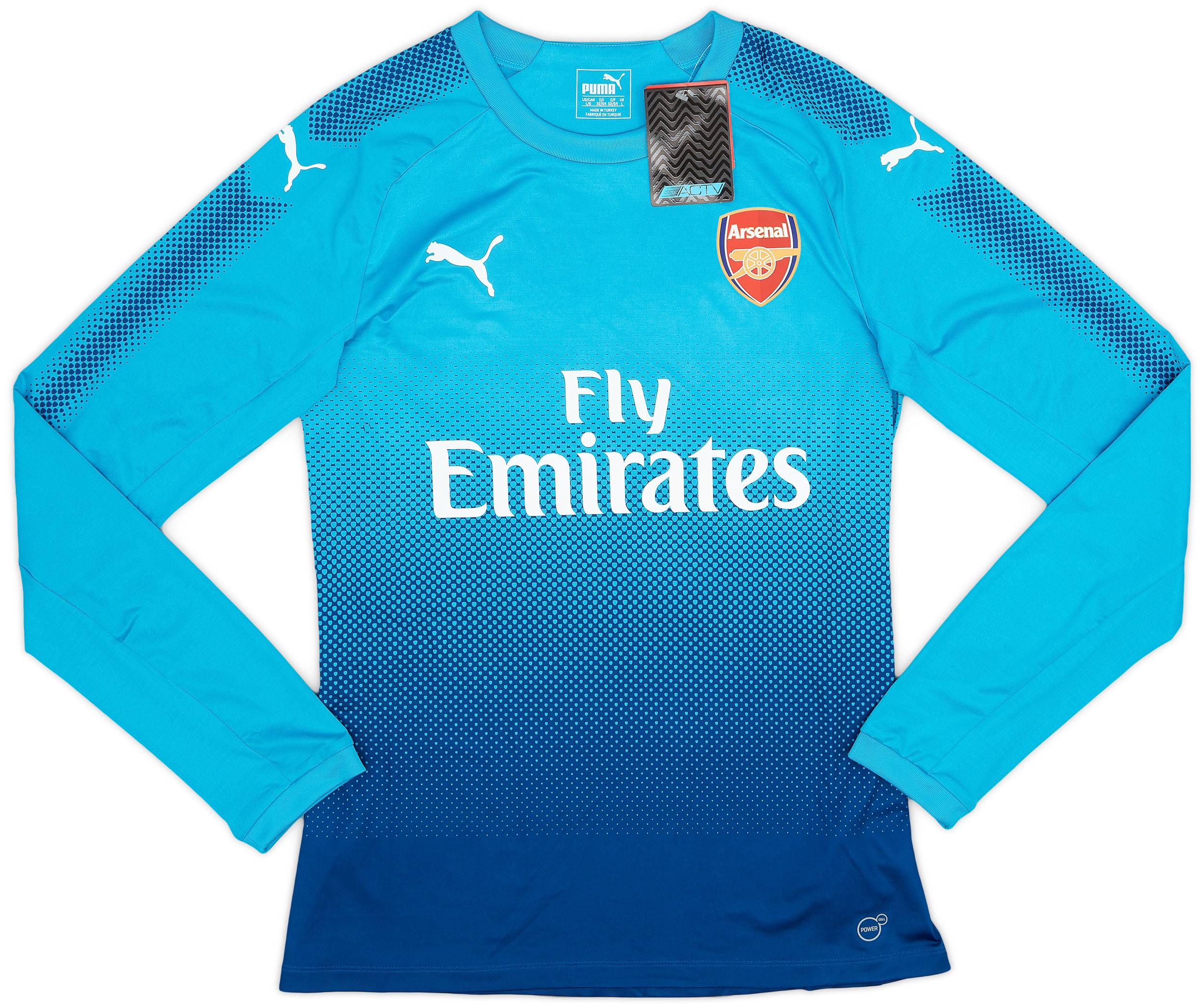 2017 18 Arsenal Authentic ACTV Fit Away L S Shirt L