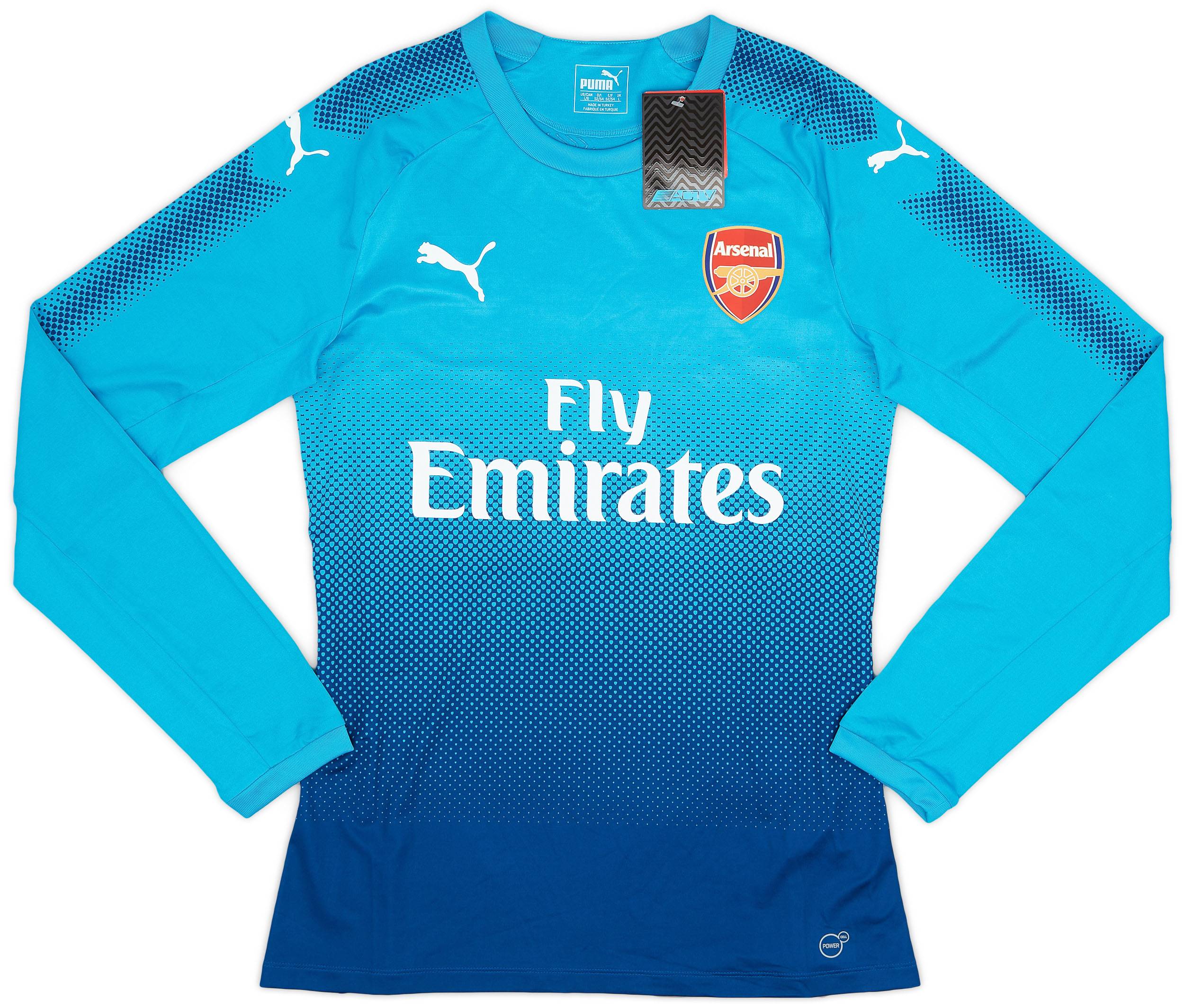 2017 18 Arsenal Authentic ACTV Fit Away L S Shirt L