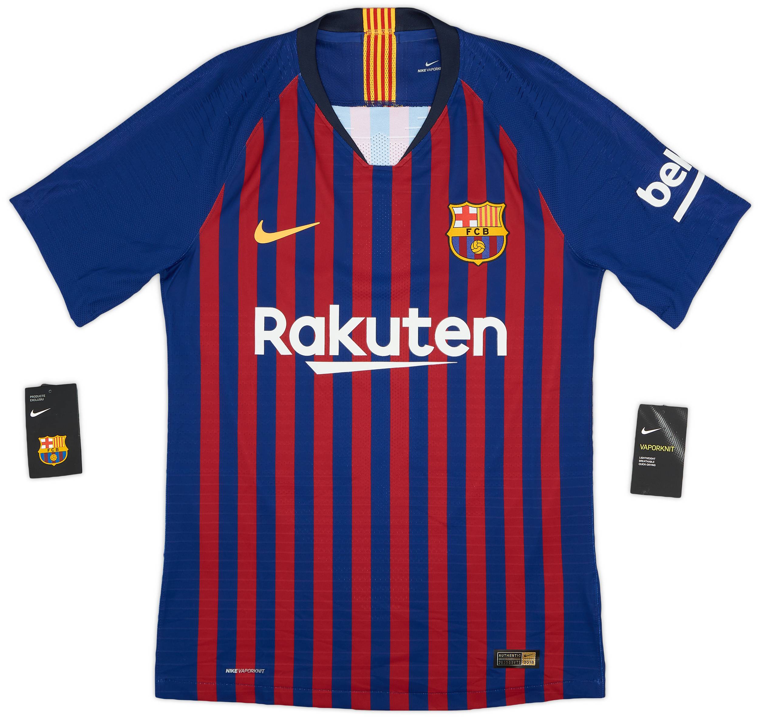 【おまけ付】 Authentic Barcelona 2018-19 Home (S) #10 Messi Shirt 応援グッズ