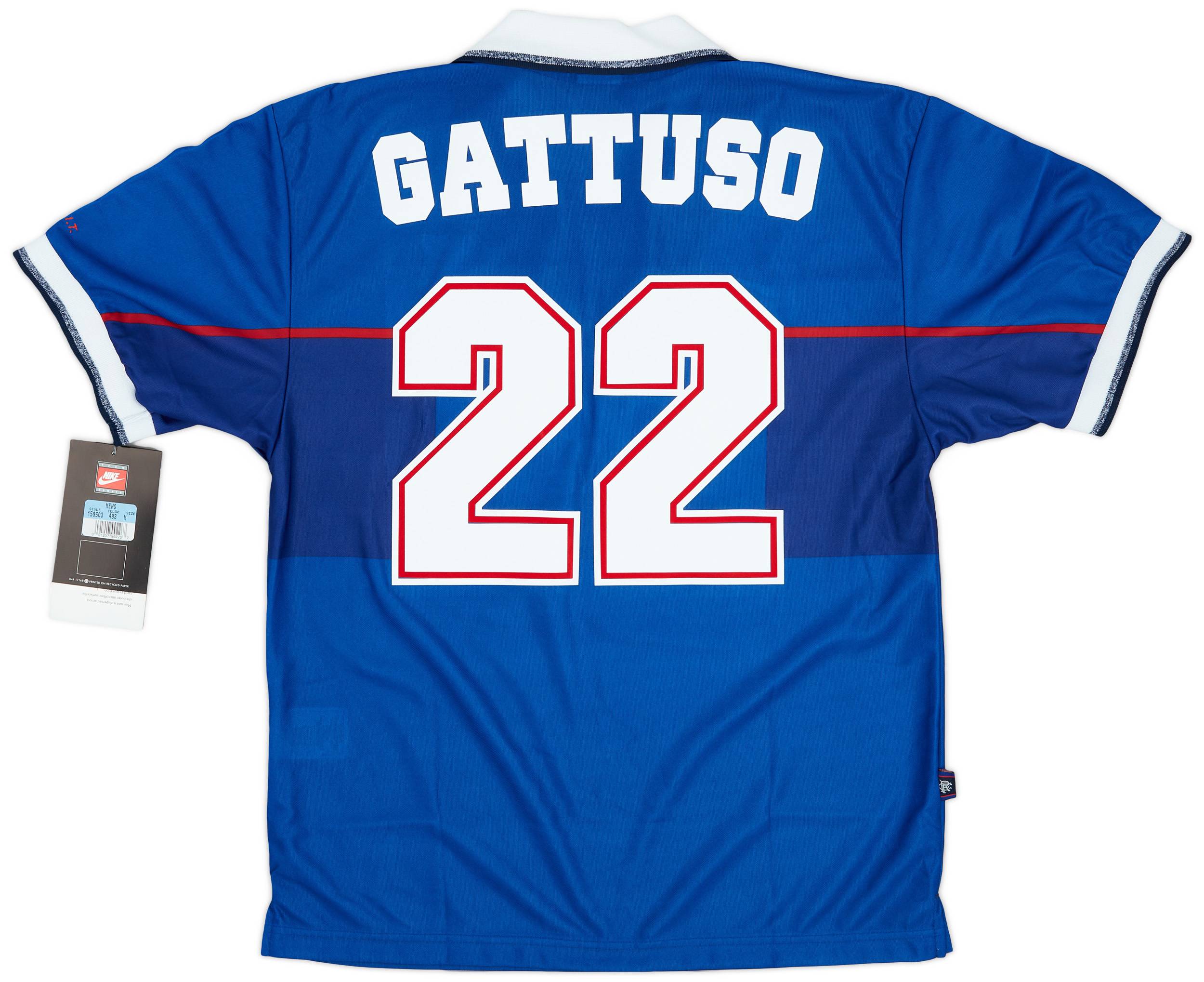 1997-99 Rangers Home Shirt Gattuso #22 (M)