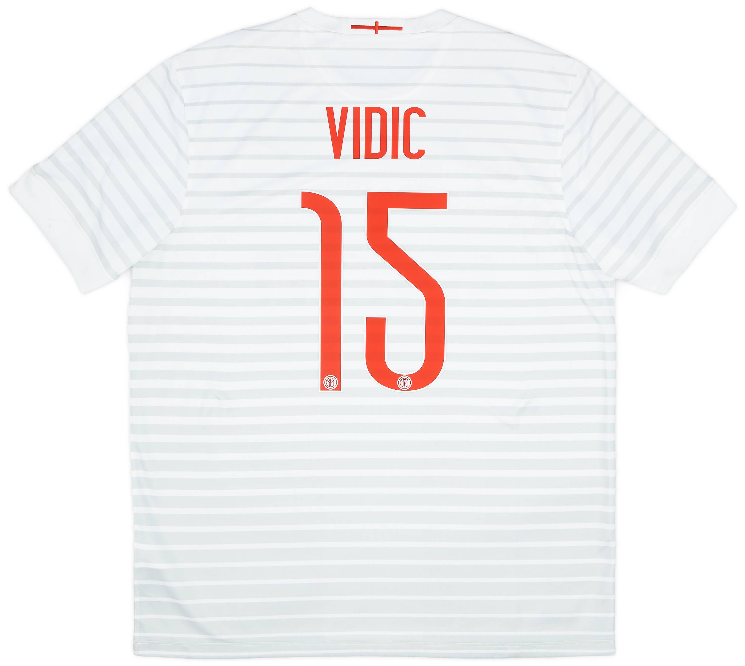 2014-15 Inter Milan Away Shirt Vidic #15 - 9/10 - (XL)