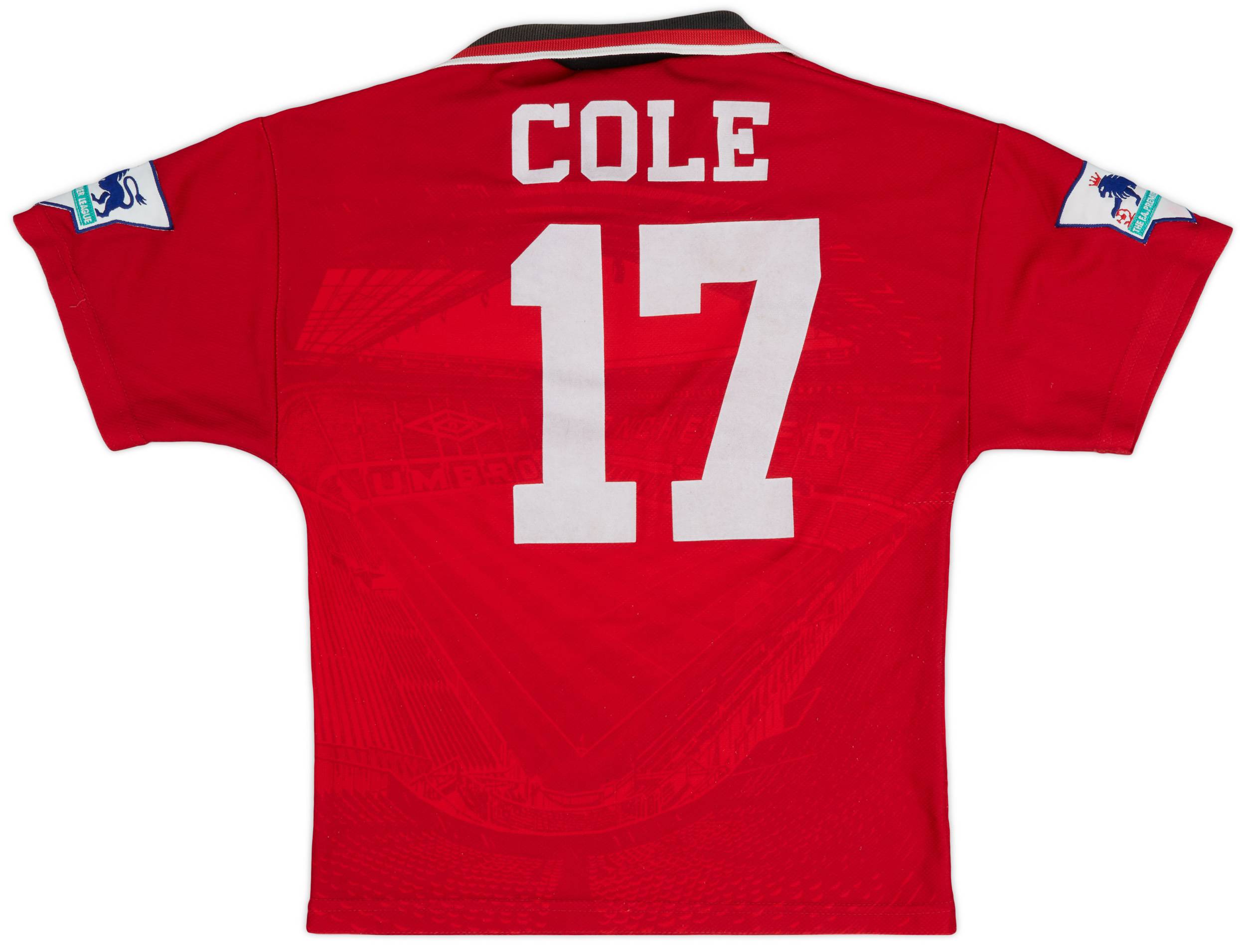 1994-96 Manchester United Home Shirt Cole #17 - 8/10 - (L.Boys)