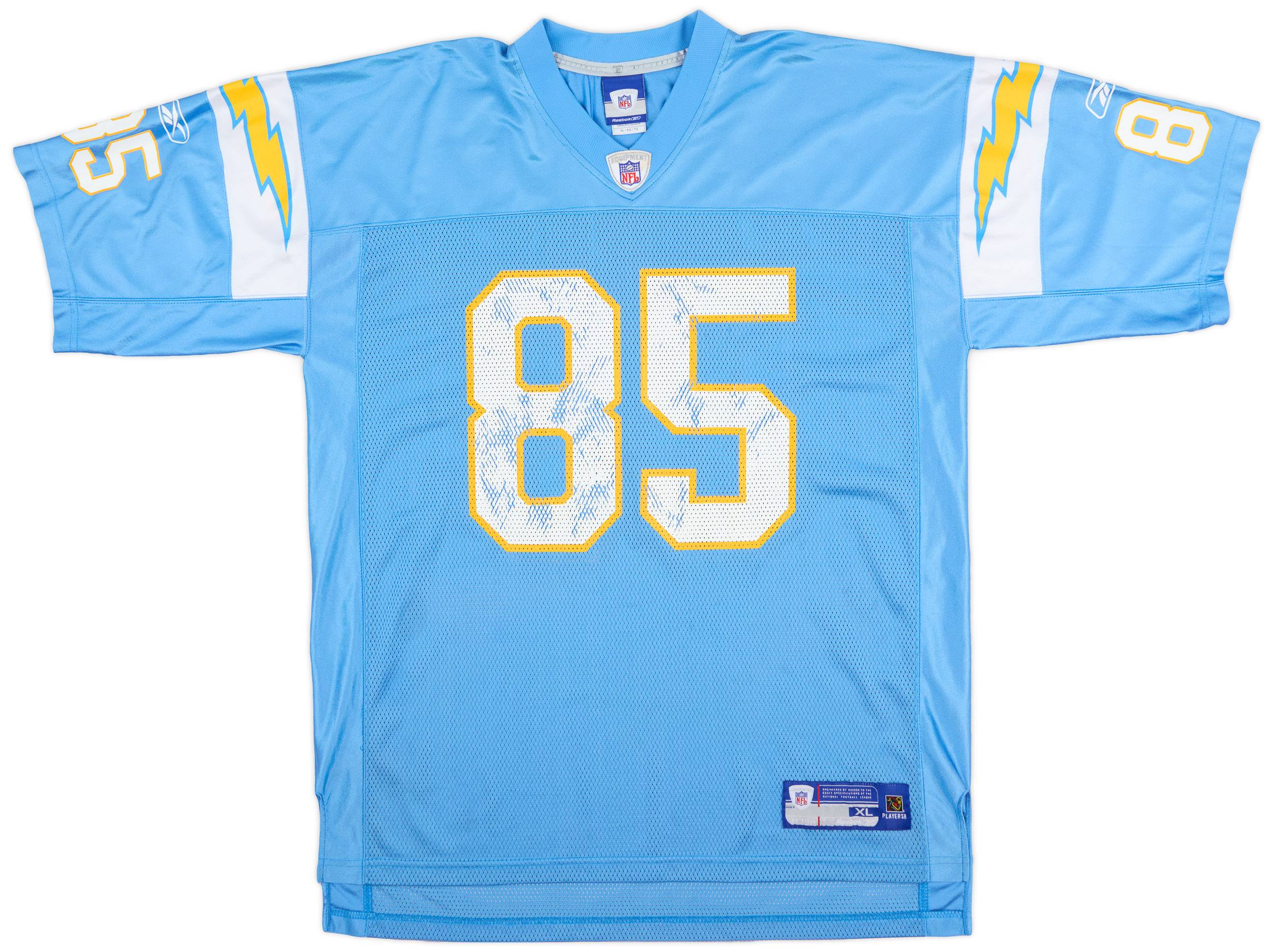 2005-06 San Diego Chargers Gates #85 Reebok On Field Alternate Jersey (Good) XL