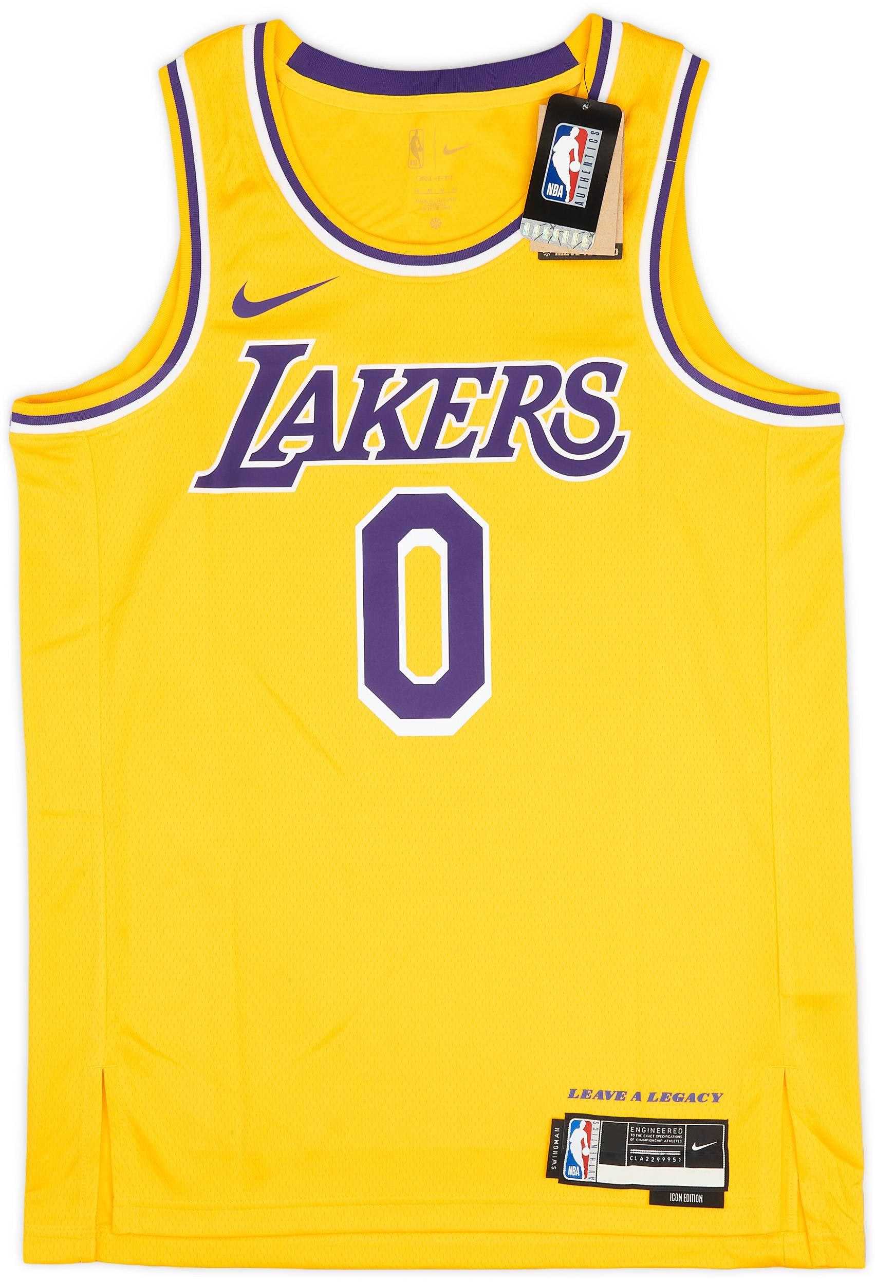 2021 23 LA Lakers Westbrook 0 Nike Swingman Away Jersey 3XL