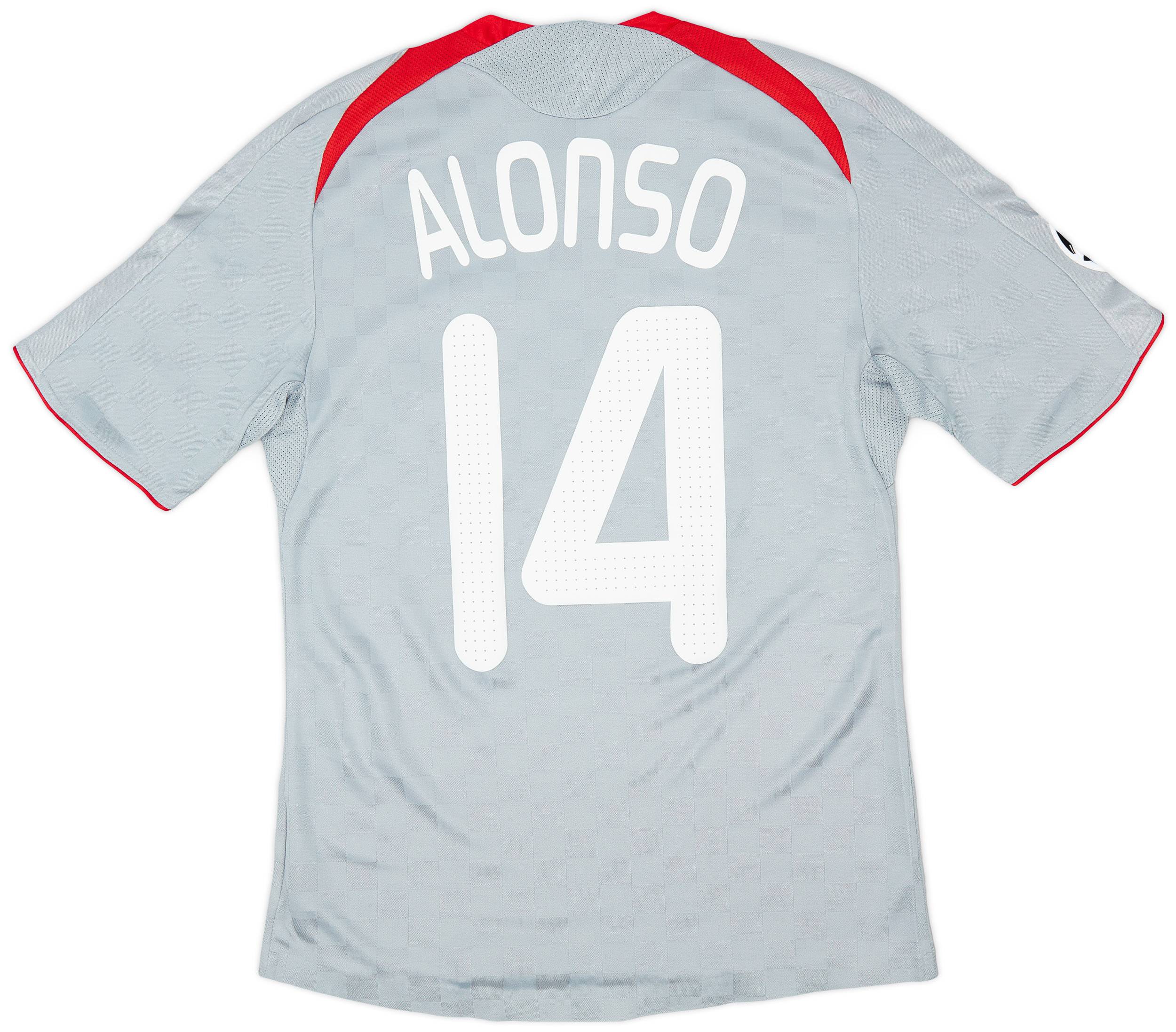 2008-09 Liverpool Player Issue CL Away Shirt Alonso #14