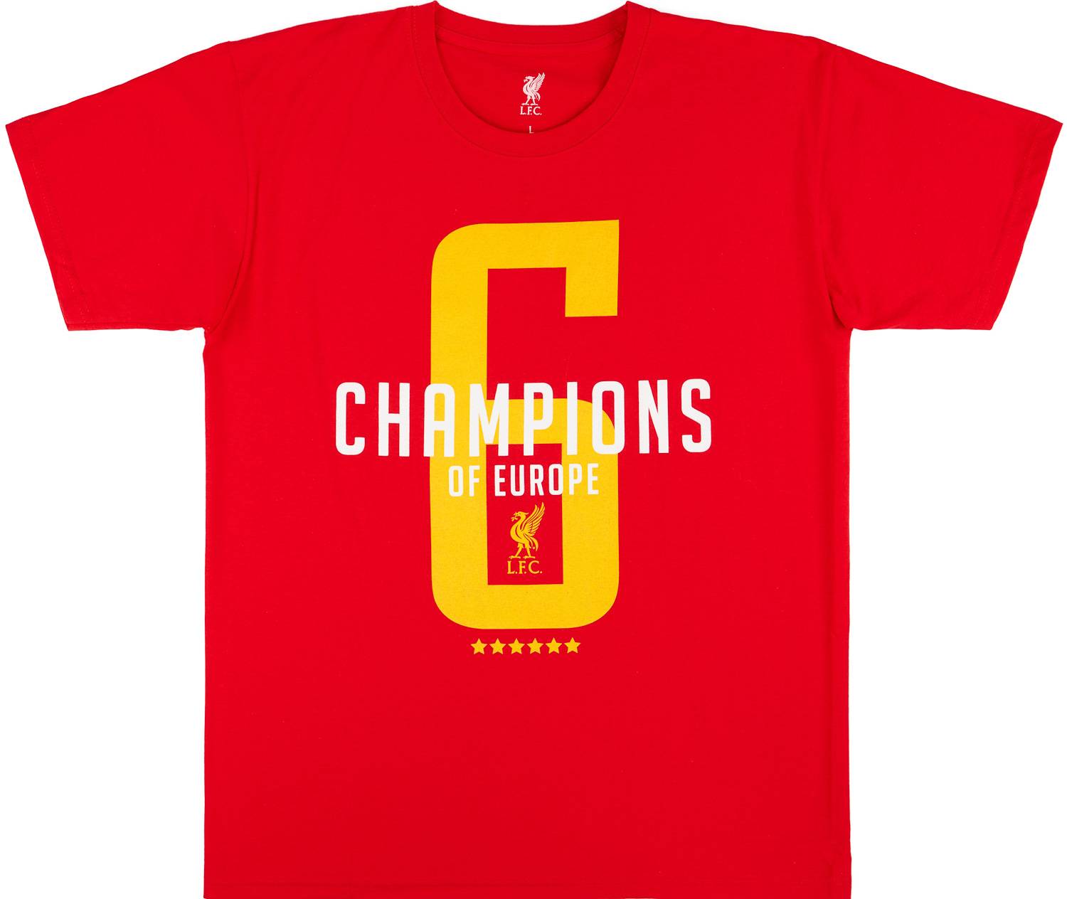 2019-20 Liverpool '6 Champions of Europe' Graphic Tee