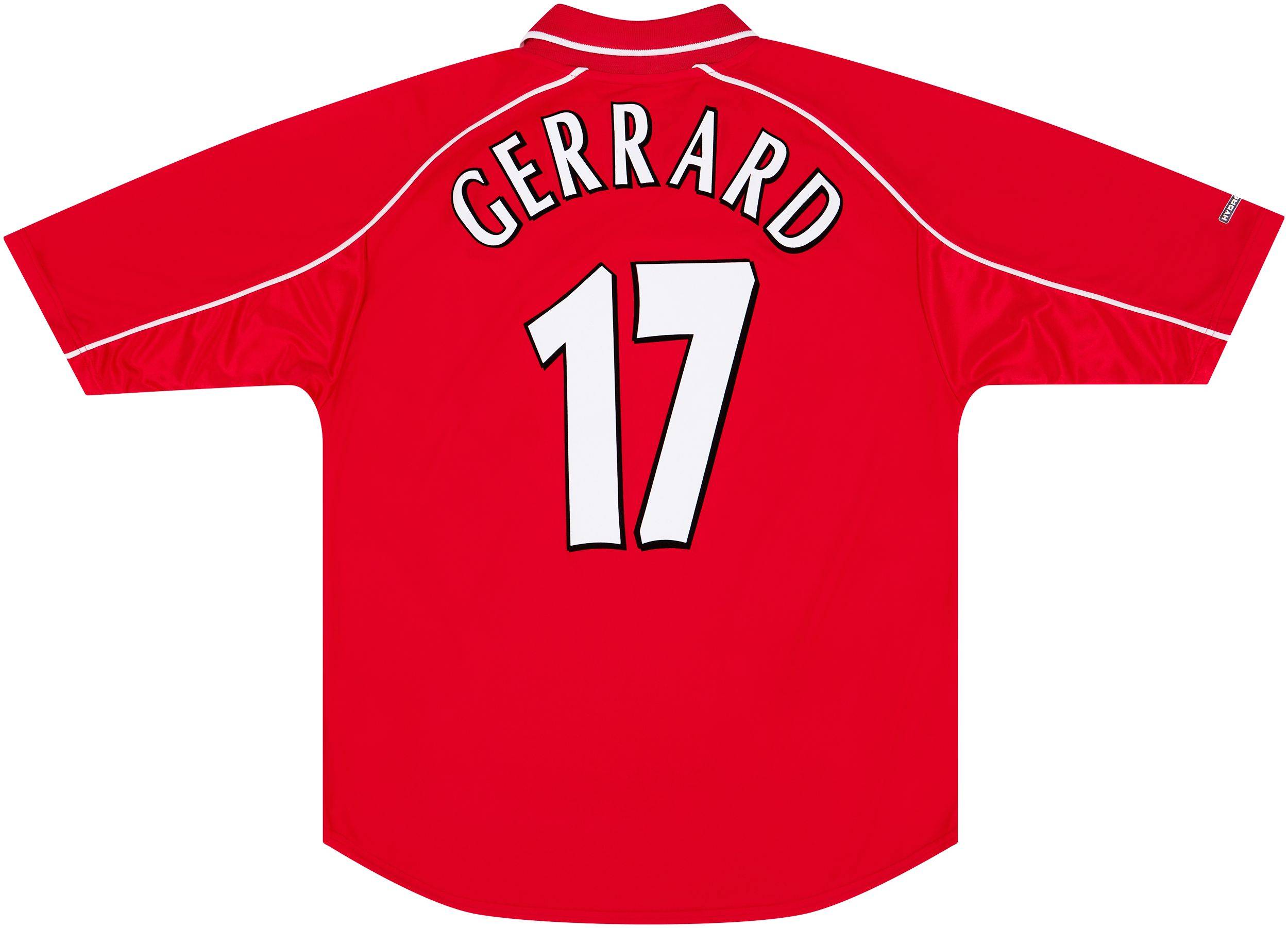 2000-02 Liverpool Home Shirt Gerrard #17 - 6/10 - (S)