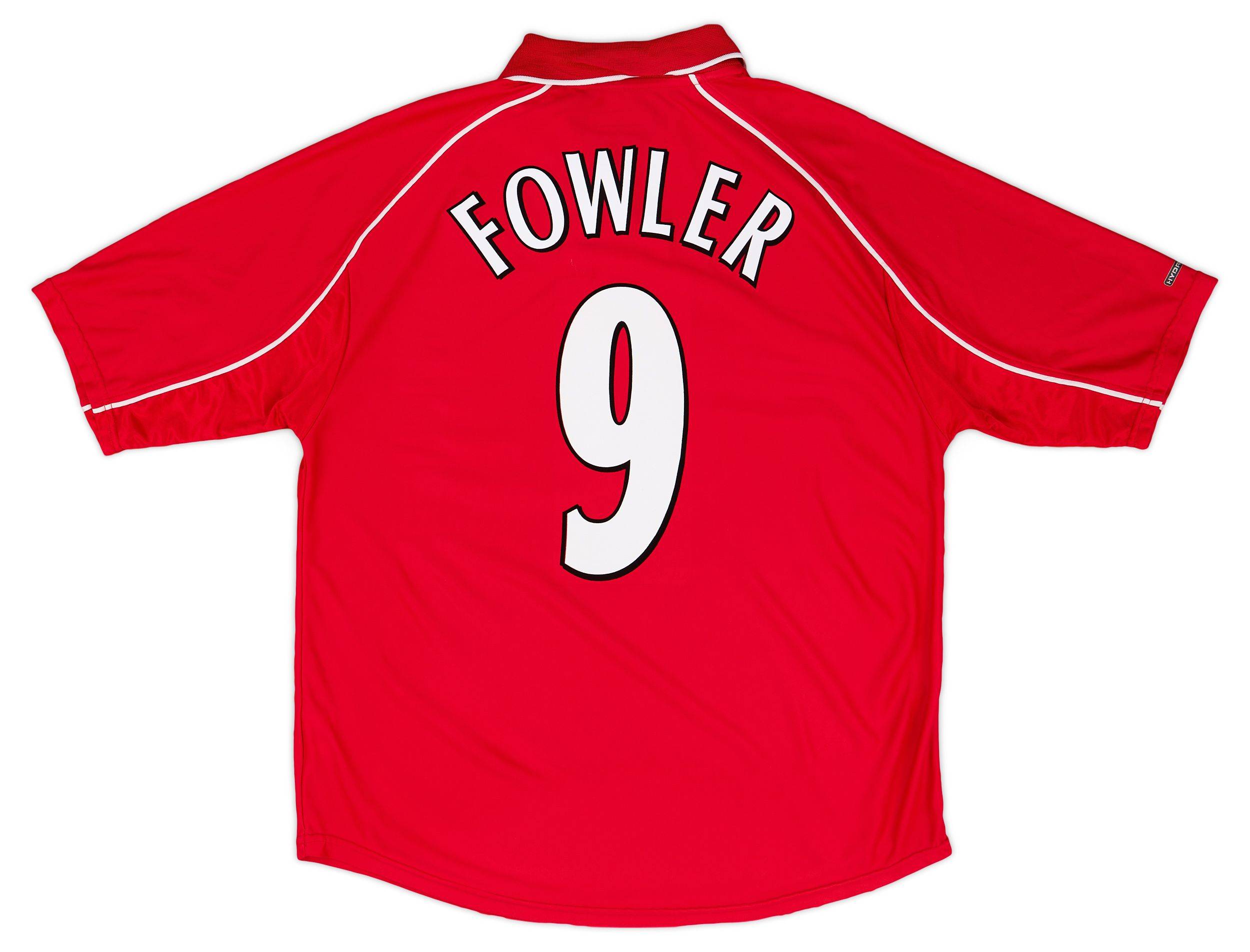 2000 02 Liverpool Home Shirt Fowler 9