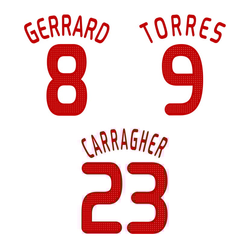 2009-10 Liverpool Third European Name Set