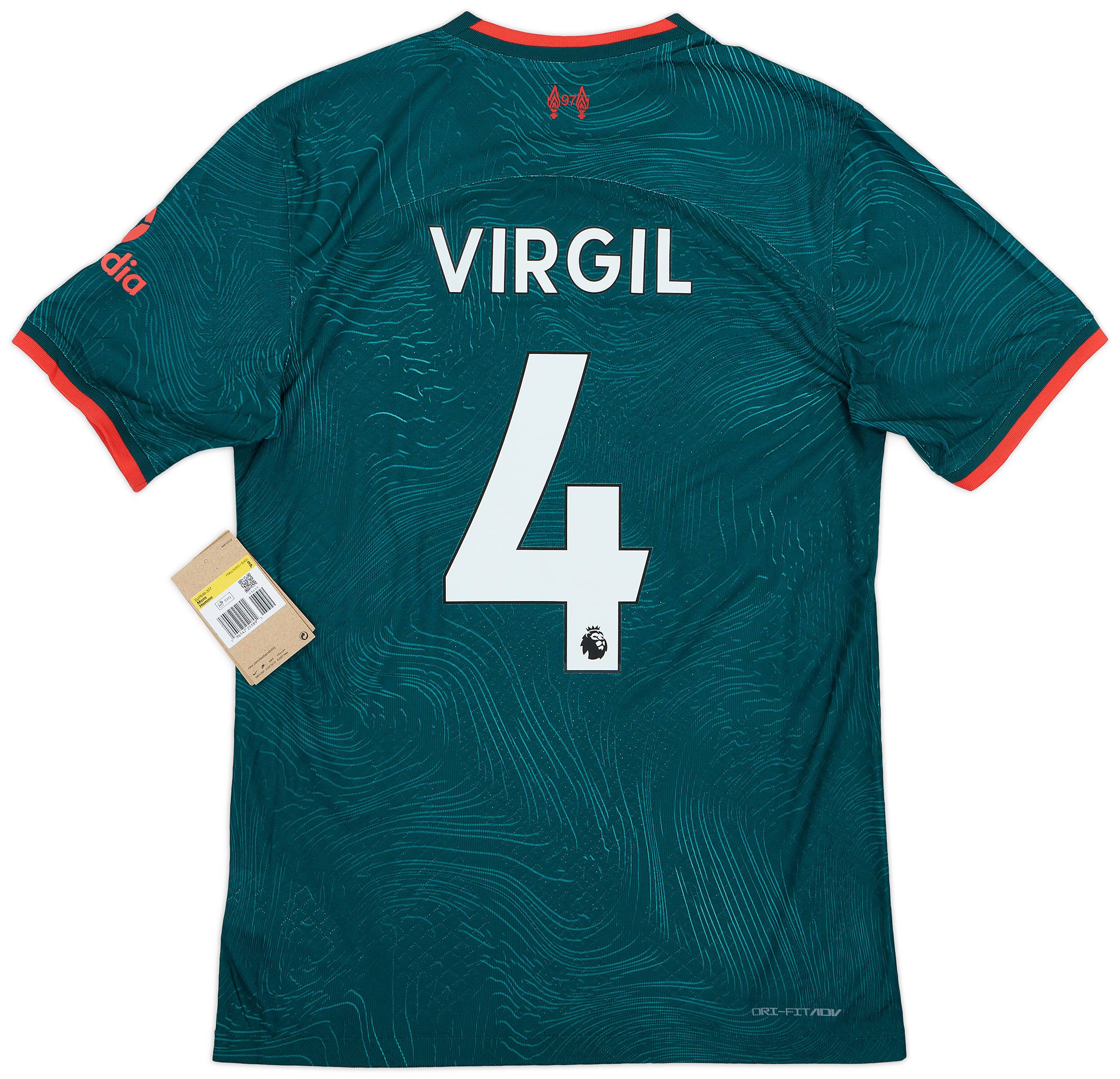 2022-23 Liverpool Authentic Third Shirt Virgil #4
