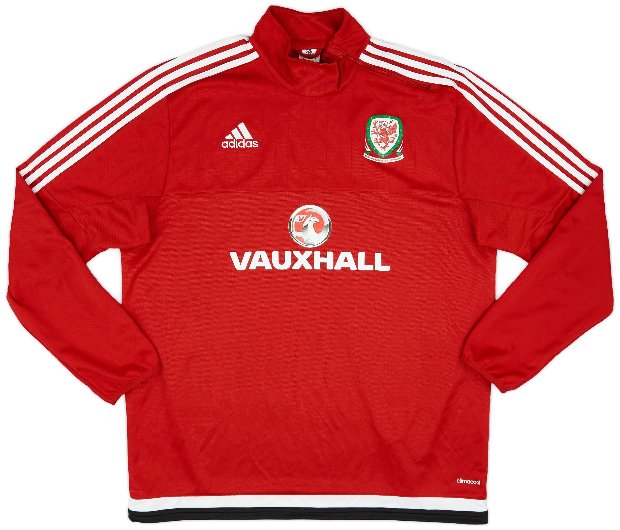 2015-16 Wales adidas 1/4 Zip Drill Top - 10/10 - (XL)