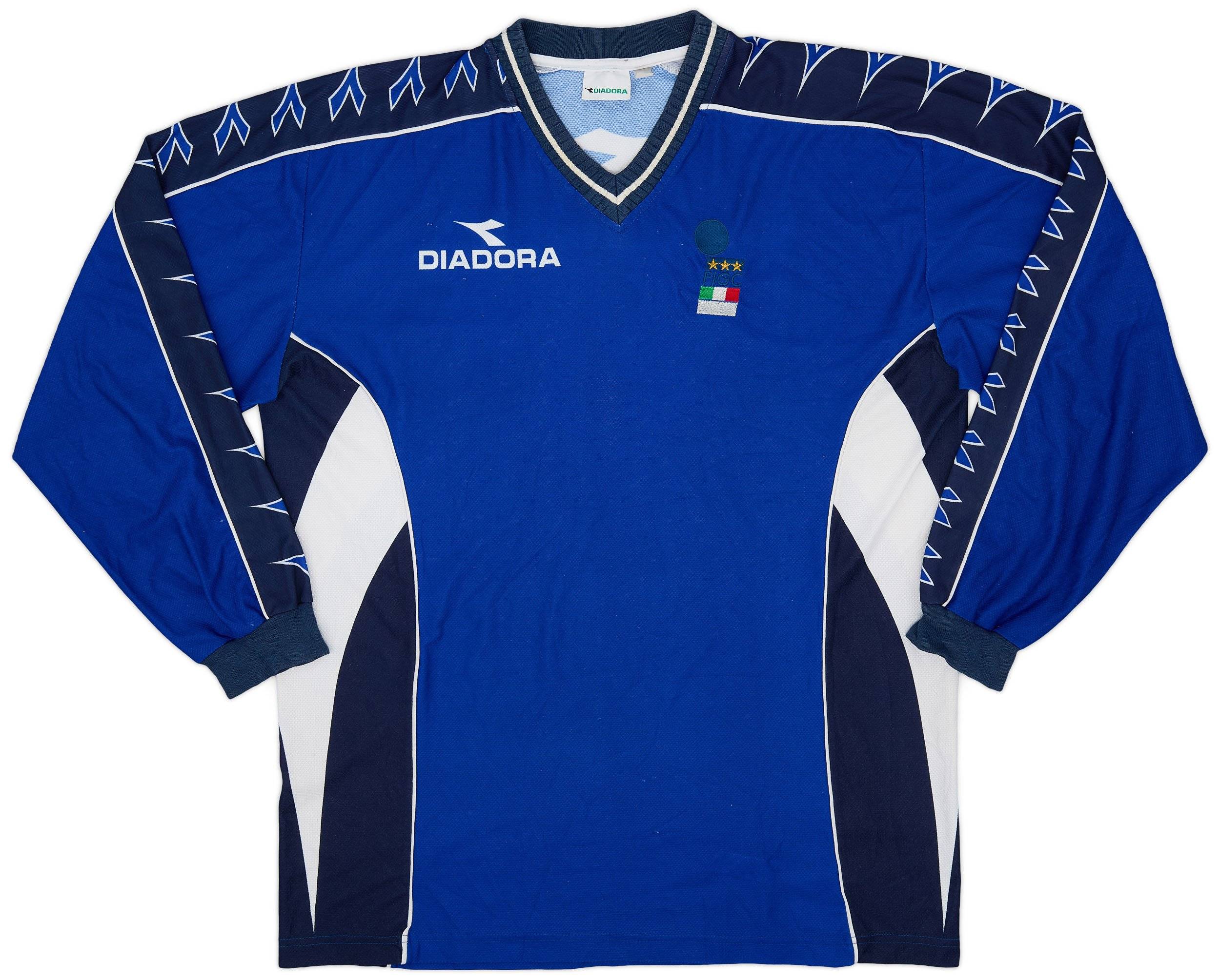 1999-00 Italy FIGC Diadora Training L/S Shirt - 8/10 - (XL)