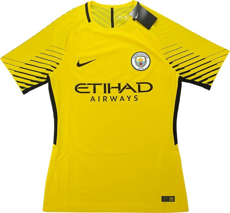 2017 18 Manchester City Player Issue GK Away S S Shirt L