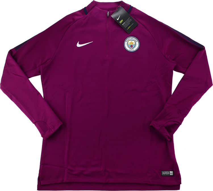 2017-18 Manchester City Player Issue 1/2 Zip Squad Training Drill Top (Womens (L))