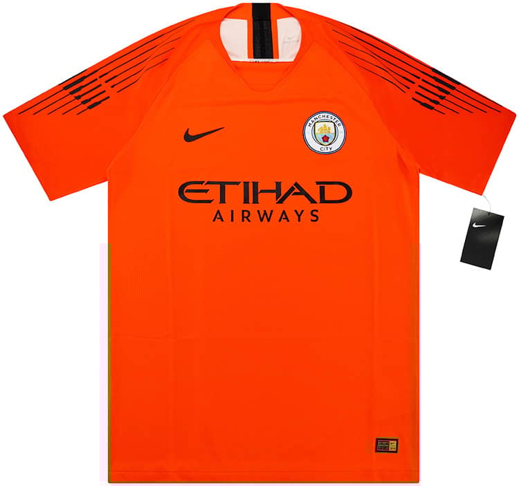 2018-19 Manchester City Player Issue GK Home S/S Shirt (L)