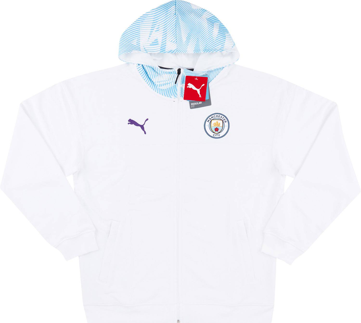 2019-20 Manchester City Puma Casuals Hooded Jacket (XS)