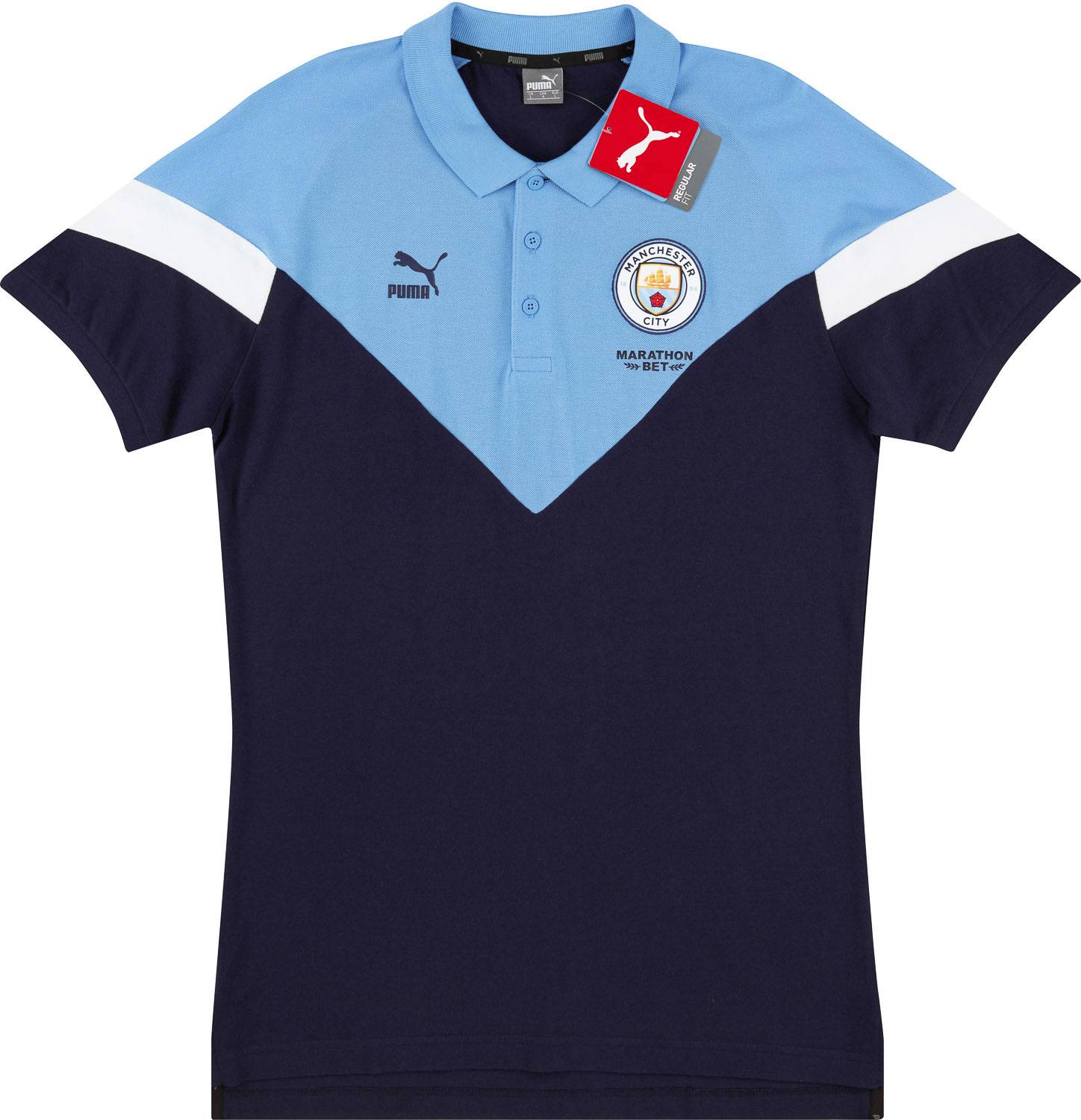 2019-20 Manchester City Player Issue Iconic Polo T-Shirt