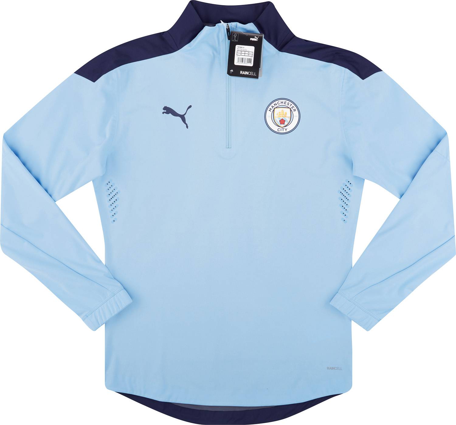 2020-21 Manchester City Puma 1/4 Zip Training Rain Top
