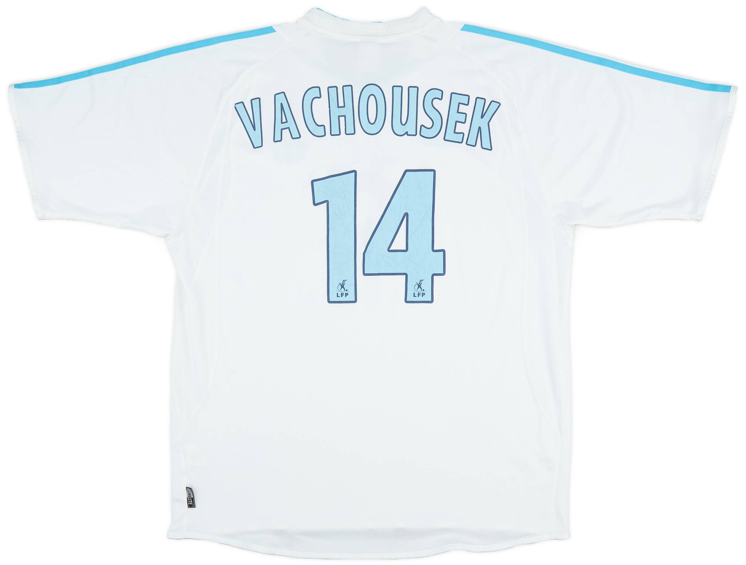2003-04 Olympique Marseille Home Shirt Vachousek #14 - 6/10 - (XL)