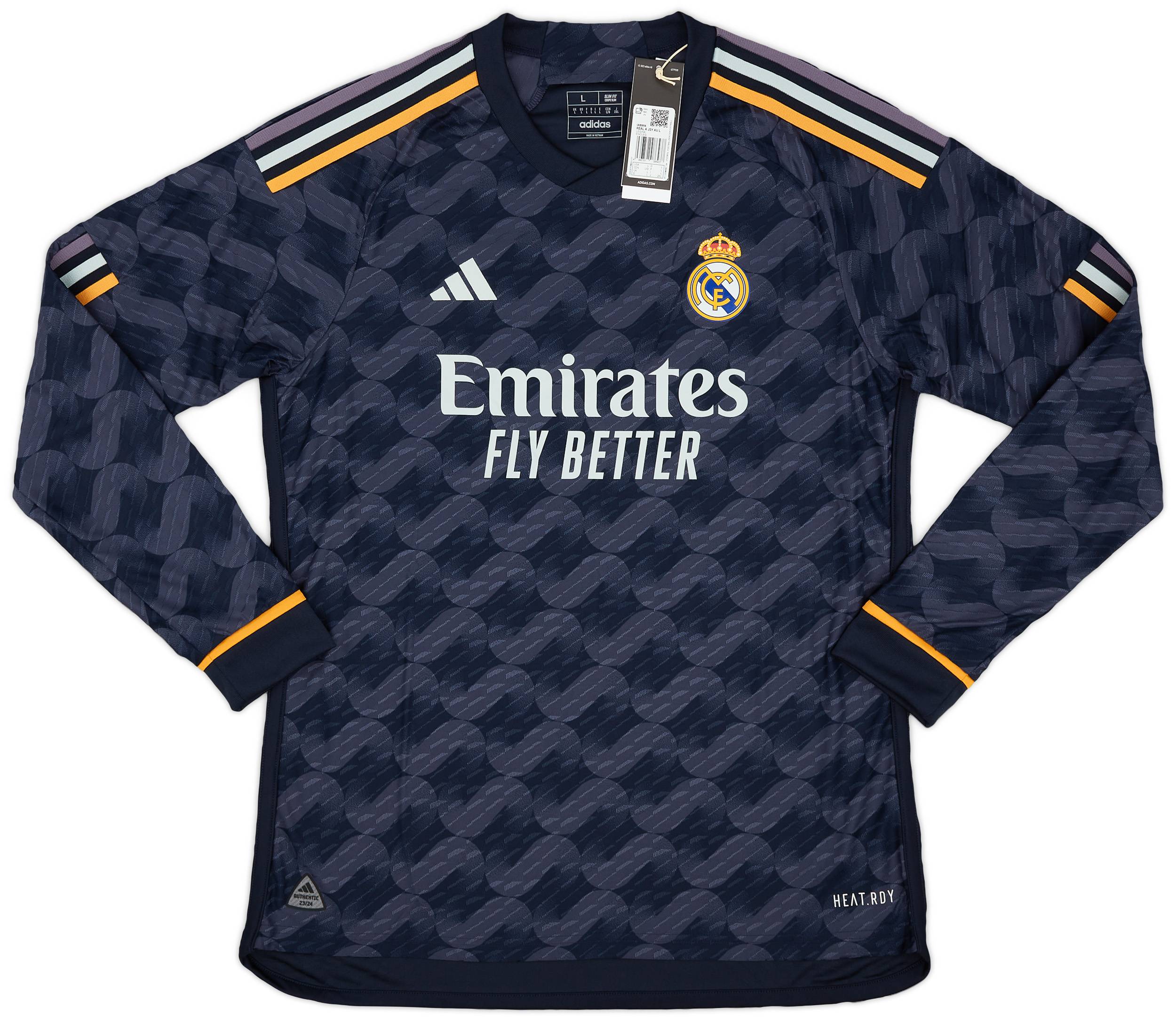 2023-24 Real Madrid Authentic Away L/S Shirt Vini Jr. #7