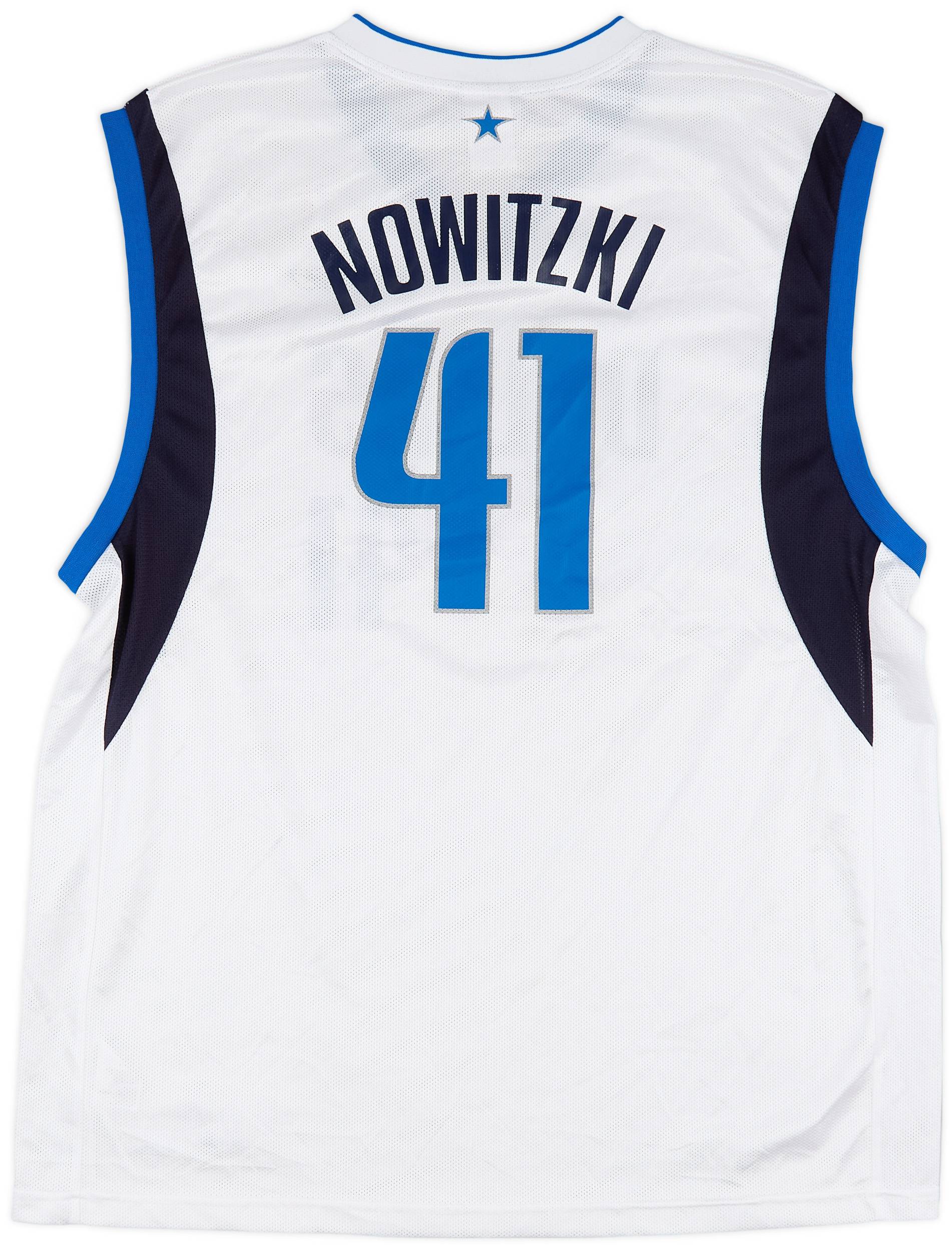 08M114◯Reebok ダラス NOWITZKI ユニフォーム ゲームシャツ 2002-06 Dallas Mavericks Nowitzki #41 Reebok Home Jersey