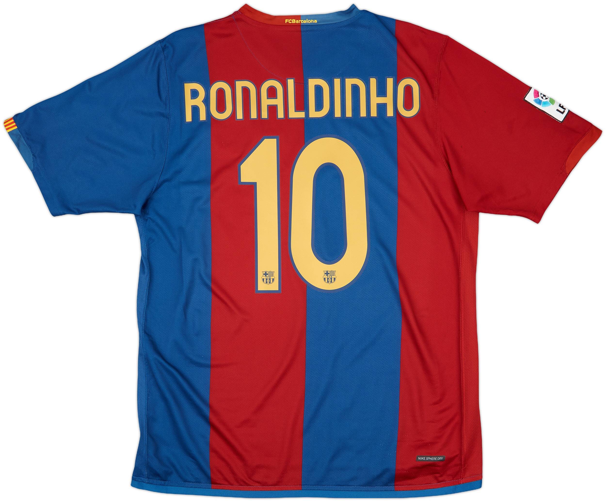 2006-07 Barcelona Home Shirt Ronaldinho #10 - 7/10 - (M)