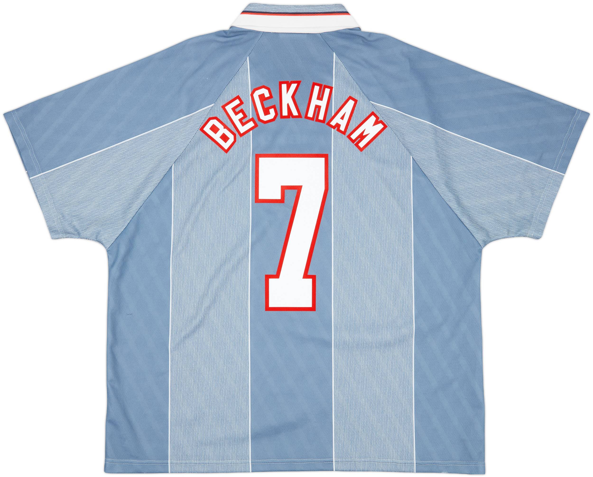 1996-97 England Away Shirt Beckham #7 - 9/10 - (XXL)