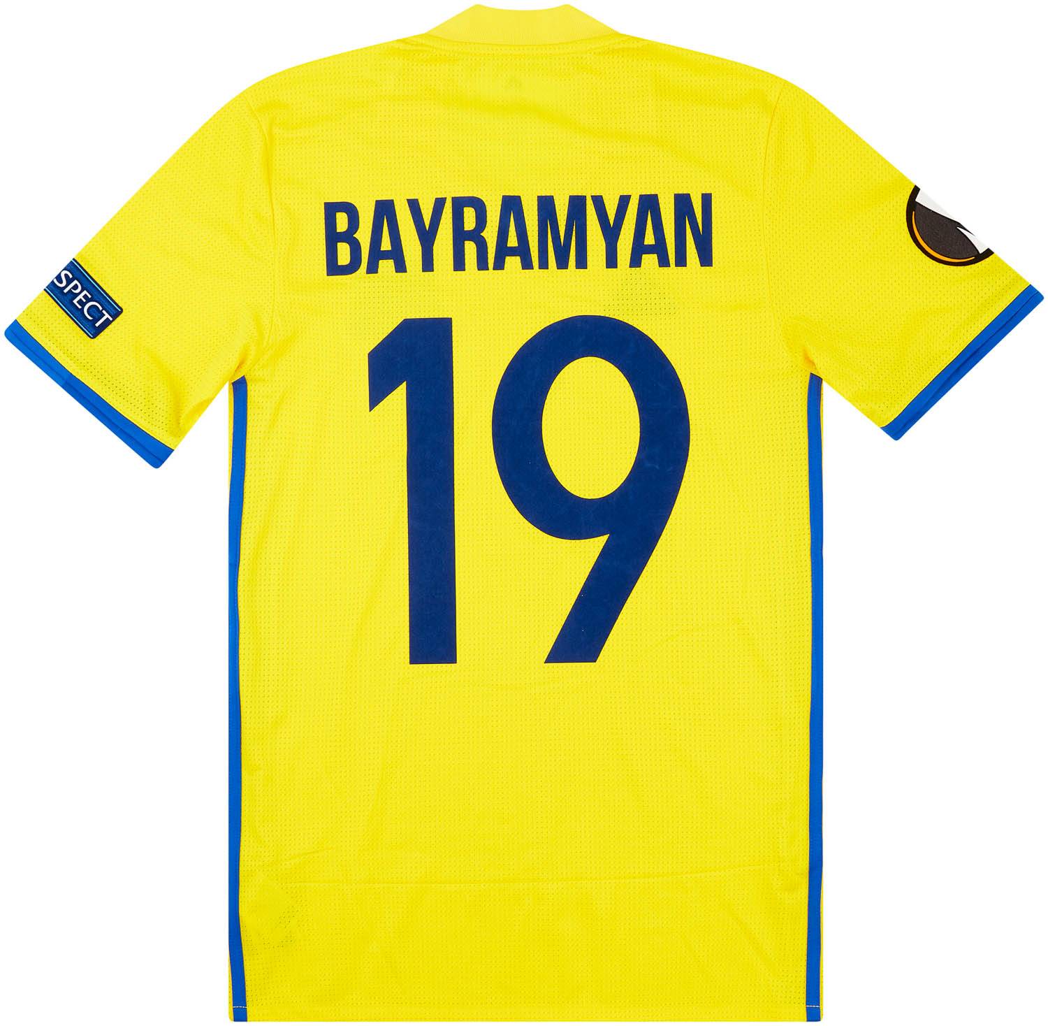 2016-17 FC Rostov Match Issue Europa League Home Shirt Bayramyan #19 (v Manchester United)
