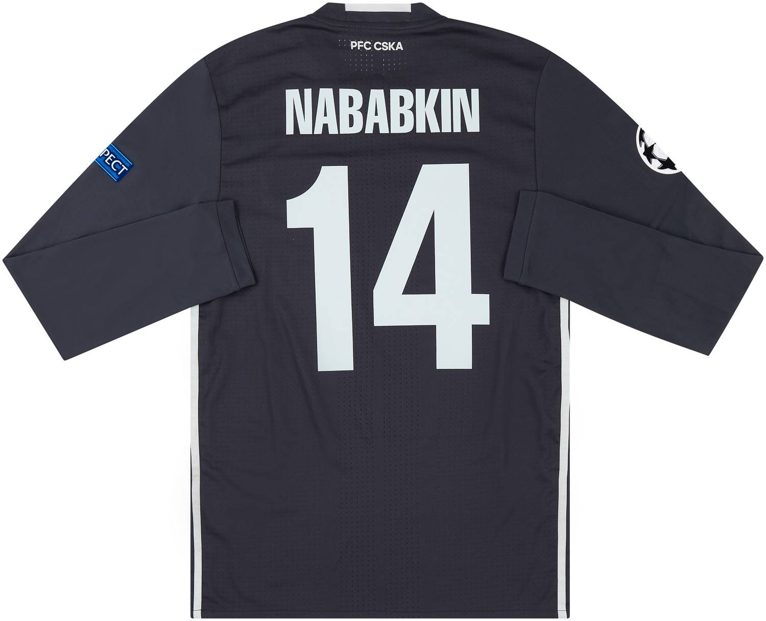 2017-18 CSKA Moscow Match Issue Champions League Third L/S Shirt Nababkin #14