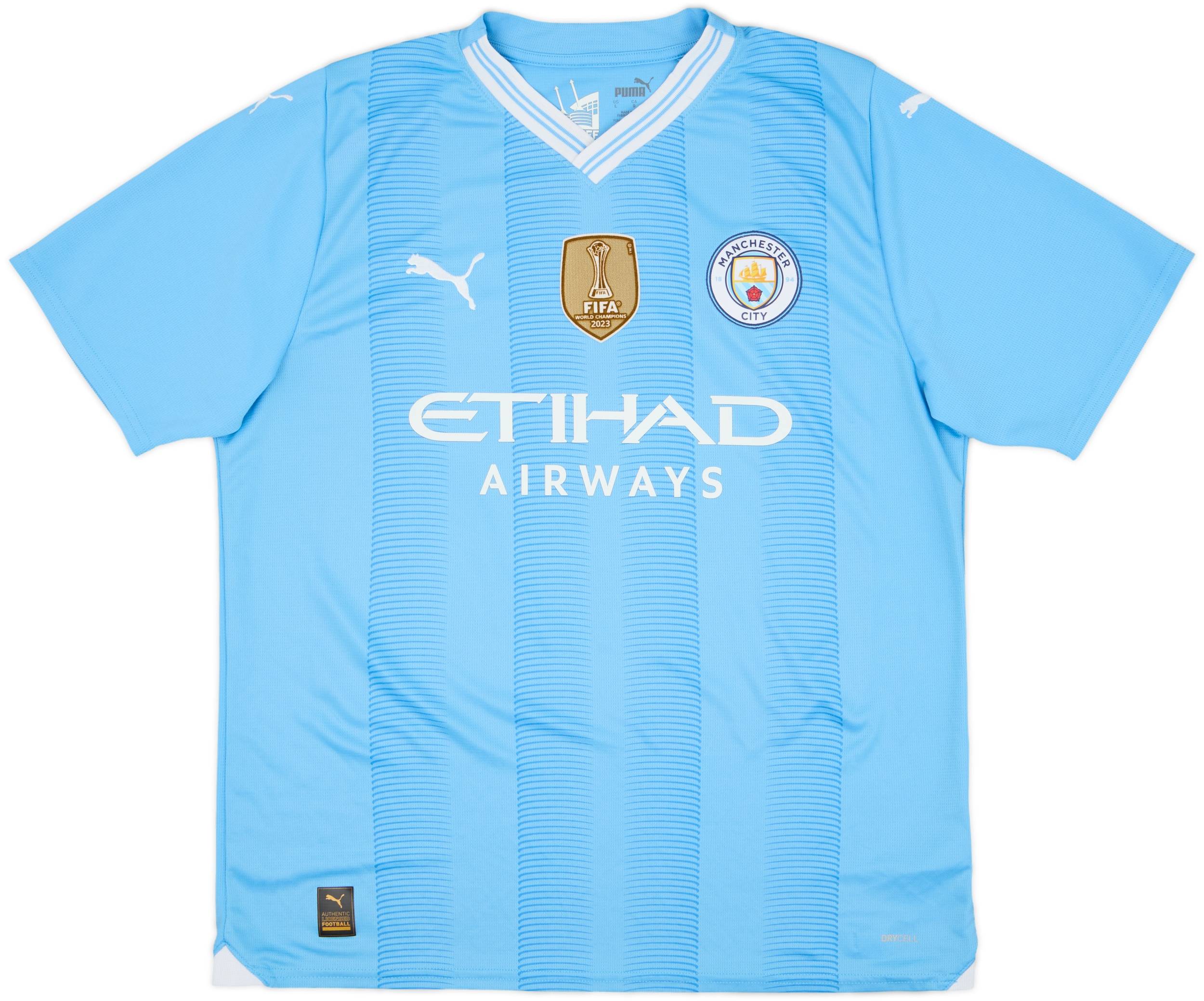 2023-24 Manchester City Home Shirt Haaland #9 - 8/10 - (S)